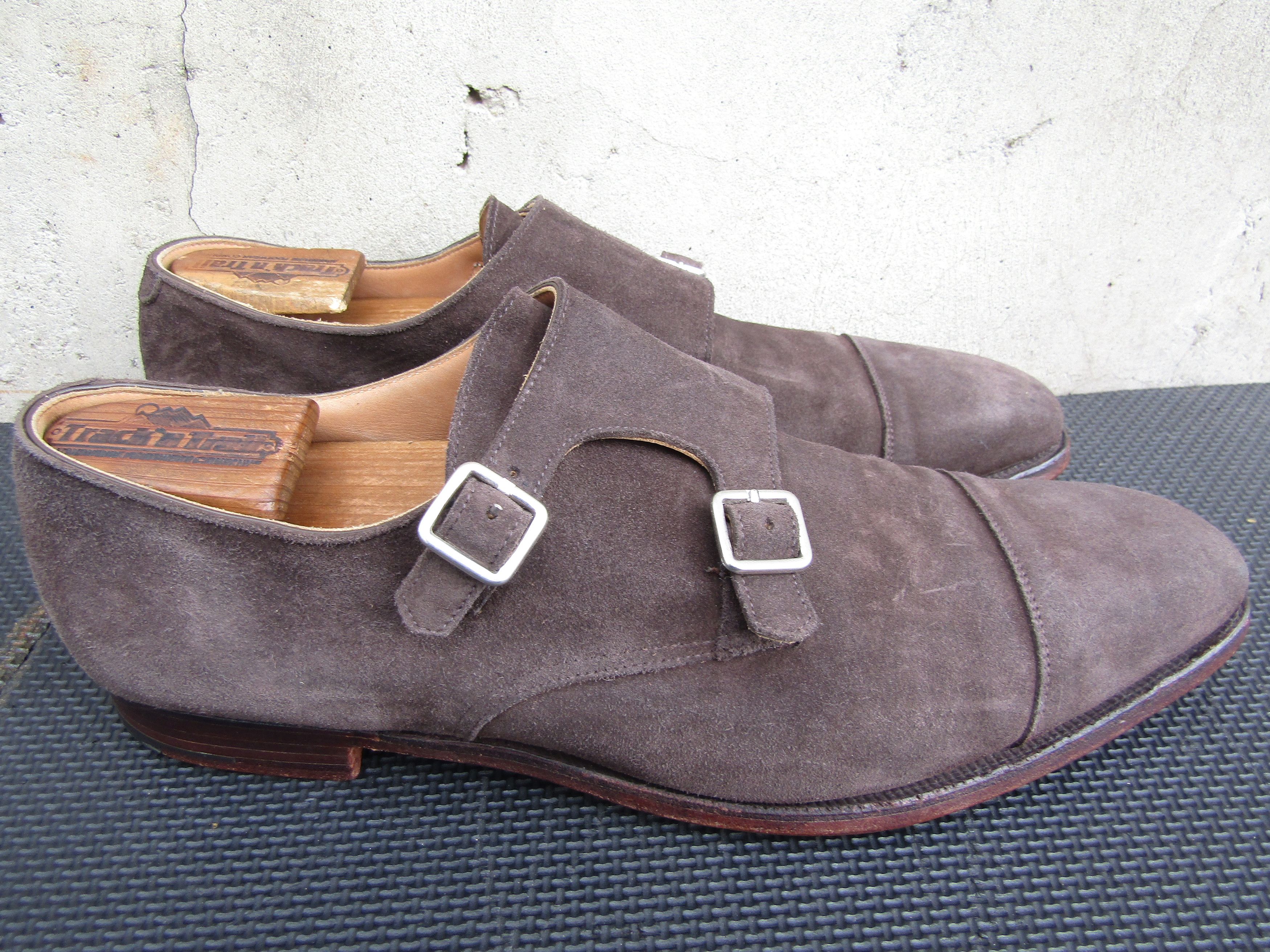 Crockett & Jones Crockett & Jones Lowndes Brown Suede Double Monk Strap Size US 11 / EU 44 - 5 Thumbnail