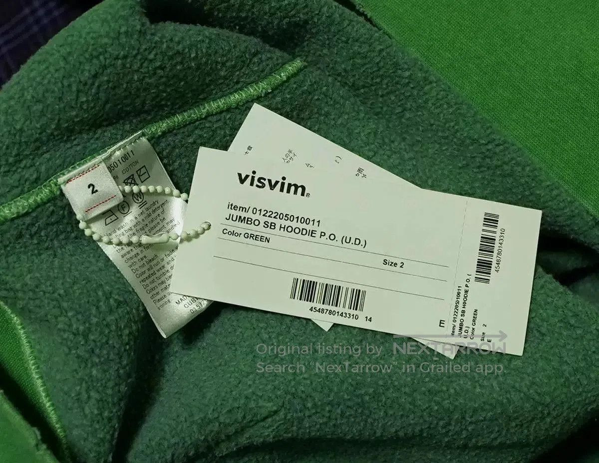 Visvim Visvim Jumbo SB Hoodie Green. Size US M / EU 48-50 / 2 - 5 Thumbnail