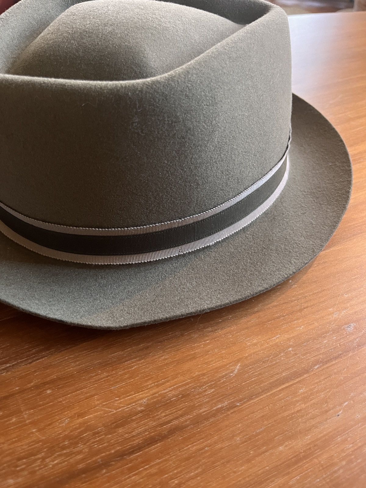 Goorin Bros. Wool Felt Goorin Bros Brothers Fedora Hat Green XXL 7 7/8 Size ONE SIZE - 8 Thumbnail