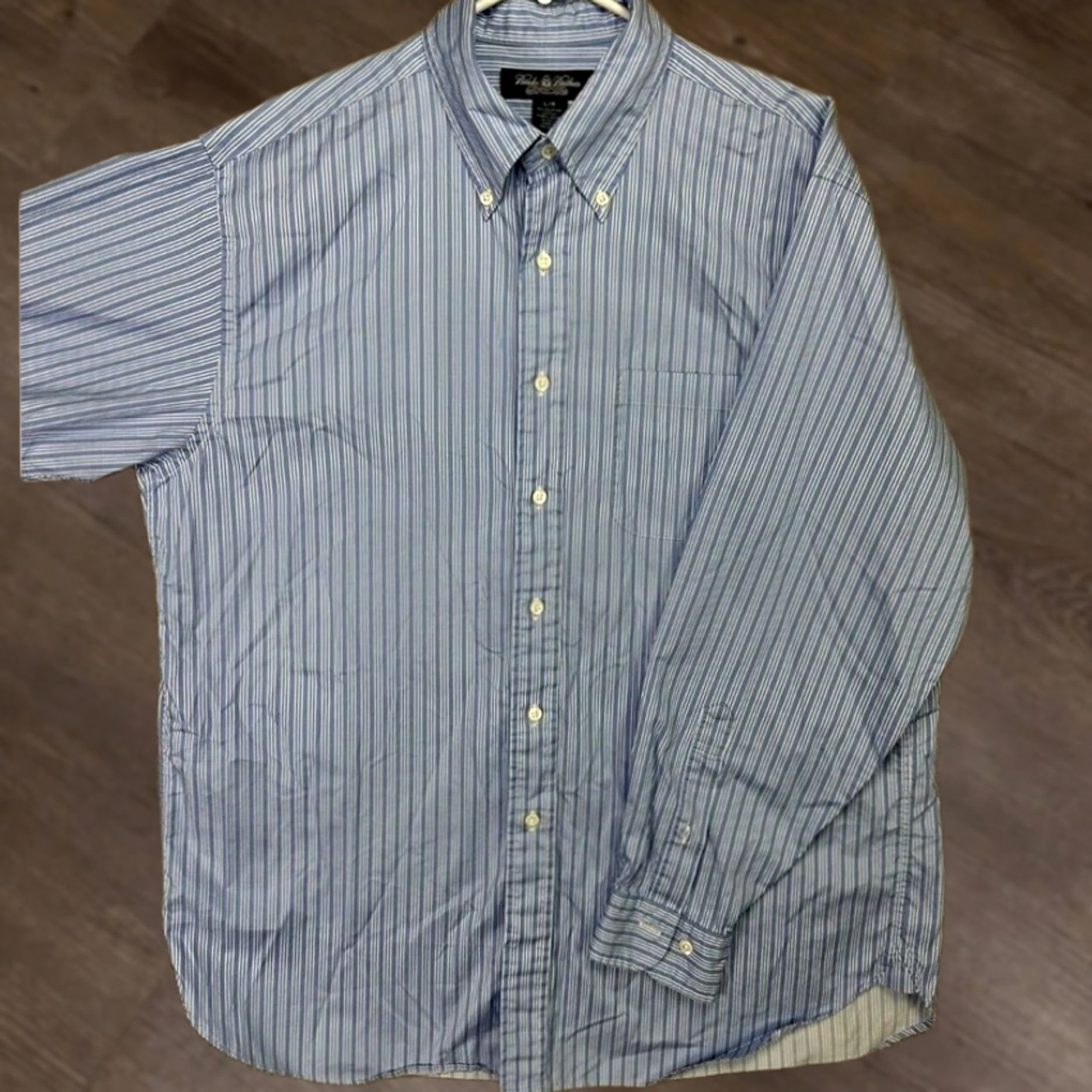 Brooks Brothers Brooks Brothers Button Down Shirt Mens Large Blue Striped Cotton Size US L / EU 52-54 / 3 - 1 Thumbnail