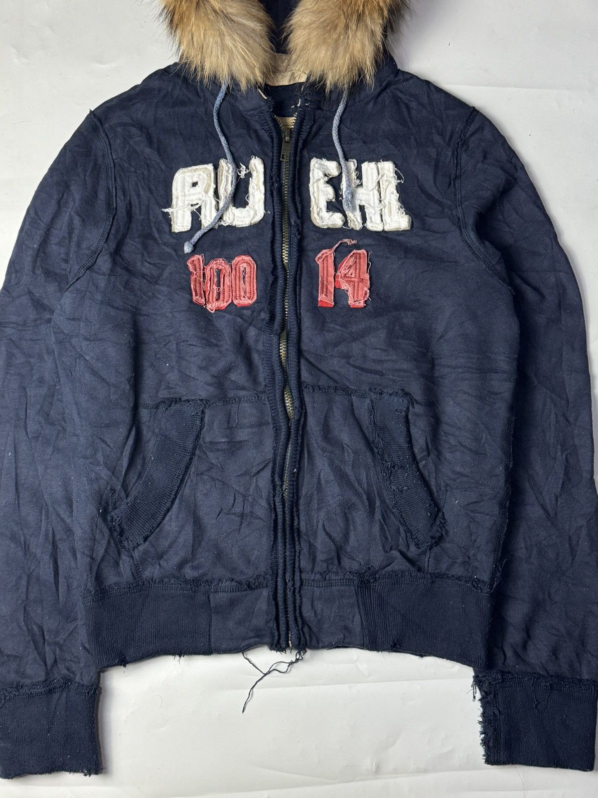 If Six Was Nine × Japanese Brand × Le Grande Bleu (L.G.B.) Fur Hoodie Japanese Distressed Ruehl Ifsix lgb style Size US L / EU 52-54 / 3 - 2 Thumbnail