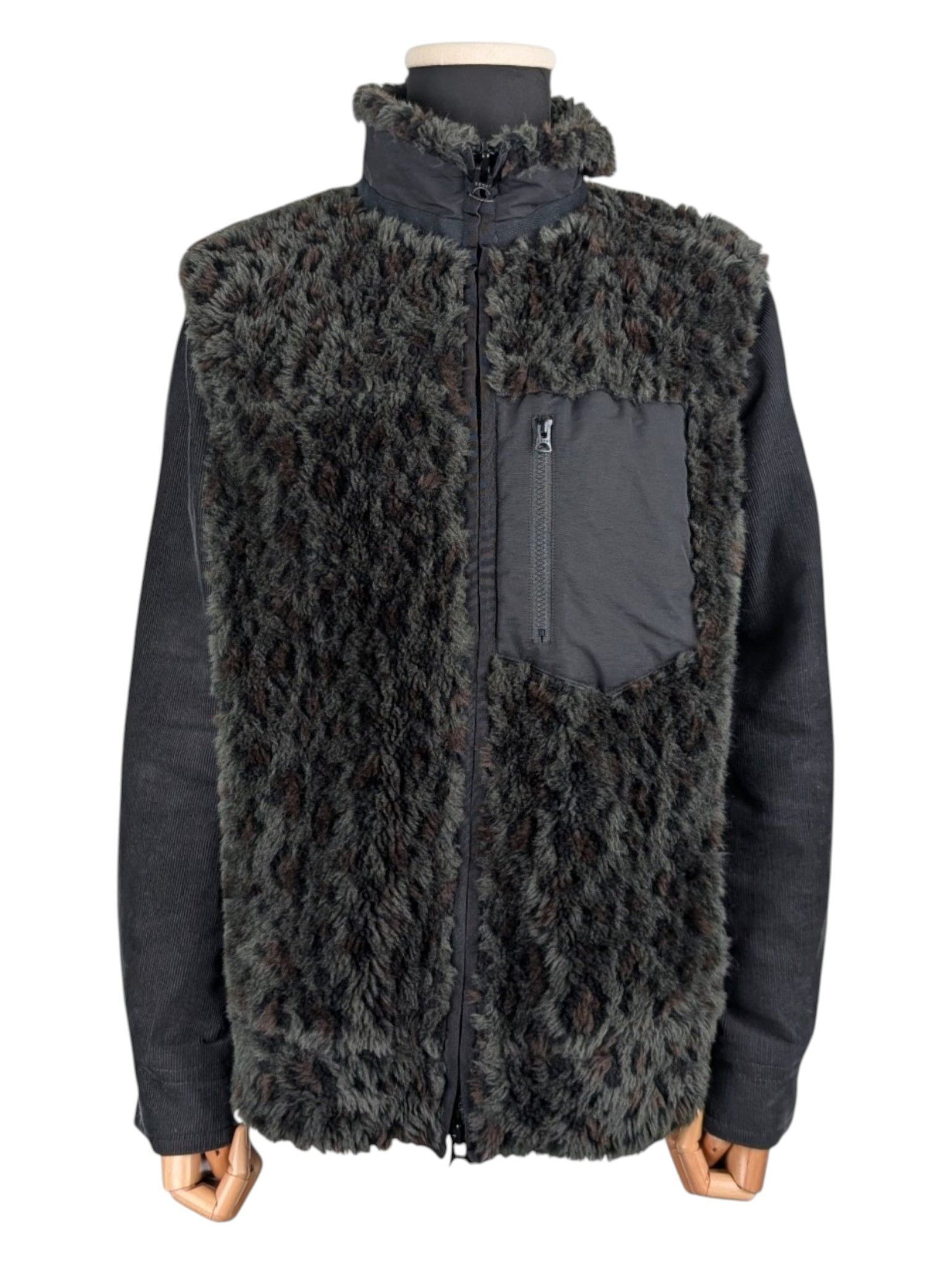 Sacai Sacai Black Jacket with Dark Vest and Corduroy Sleeves Size M / US 6-8 / IT 42-44 - 1 Thumbnail