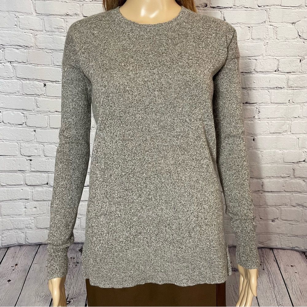 AQUA Aqua Cashmere High Low Crewneck Brown Melange Sweater Size Size S / US 4 / IT 40 - 2 Thumbnail