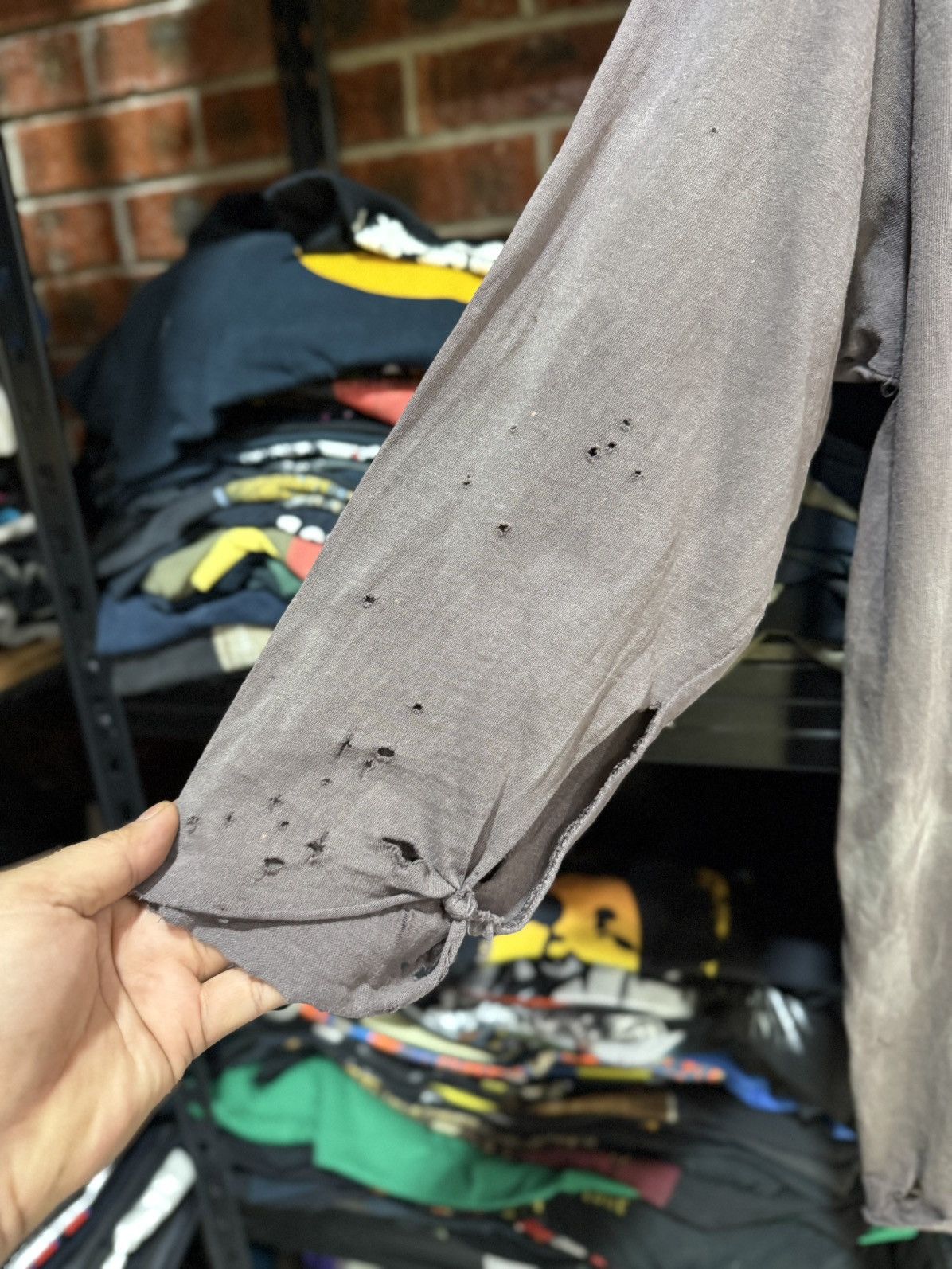 Vintage Thrashed Vintage 90s Blank Long John Grunge Usa Tee Size US M / EU 48-50 / 2 - 12 Thumbnail