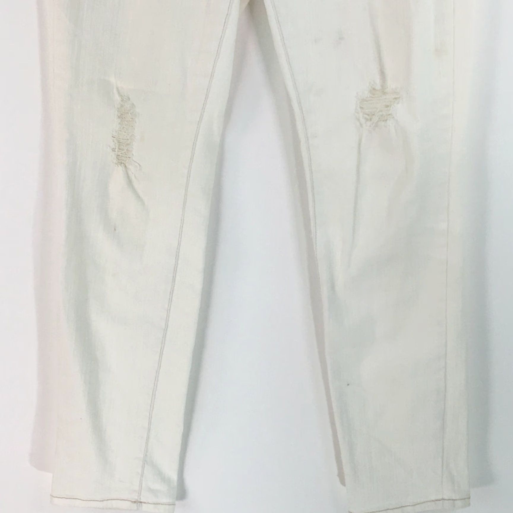 Vintage VINTAGE SO American Heritage Women Casual Distressed White Denim Jeans Size 13 Size 34" / US 12 / IT 48 - 5 Thumbnail