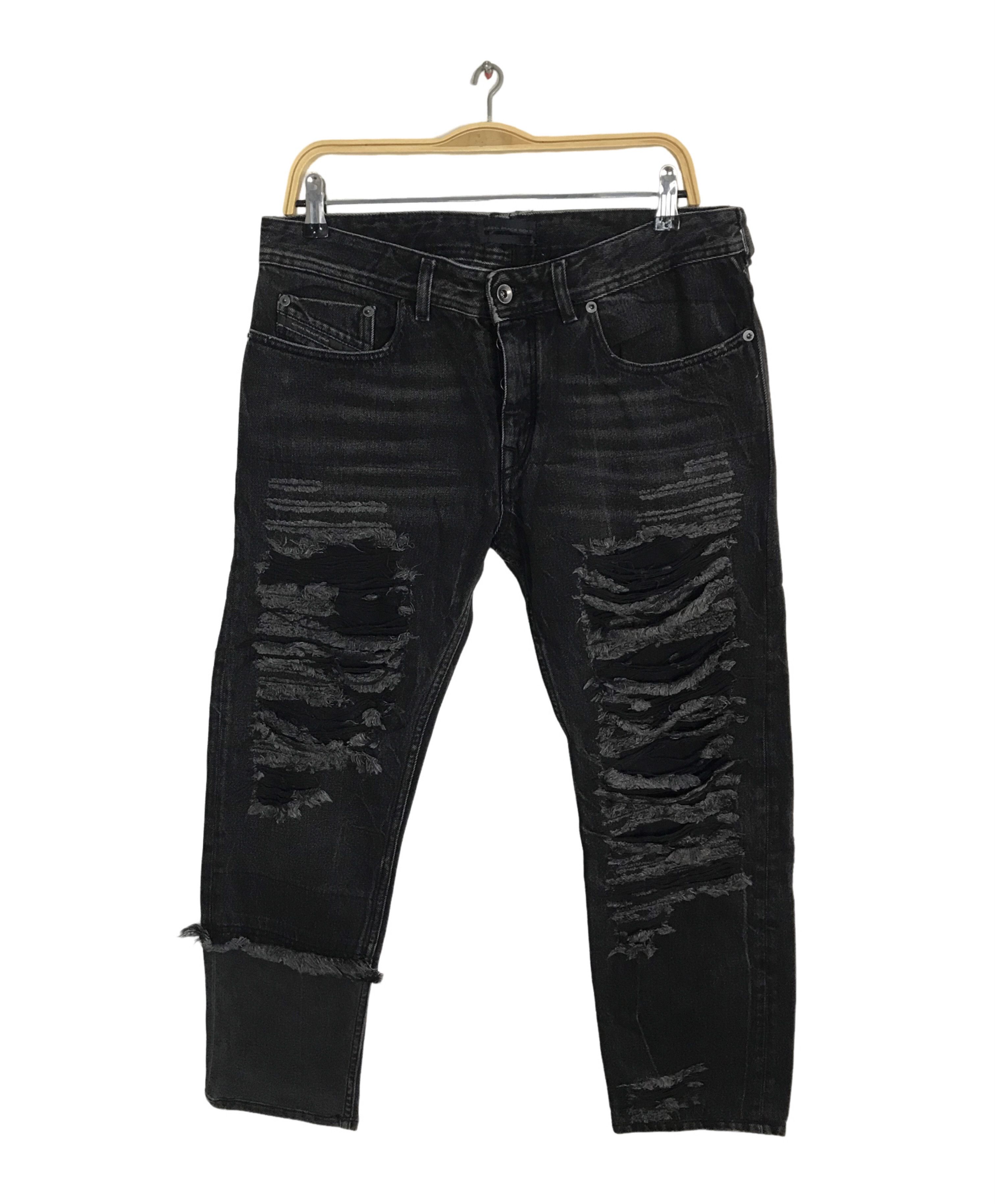 Diesel Diesel Black Gold Denim Black Distressed Denim Skinny Cut Size US 34 / EU 50 - 1 Thumbnail
