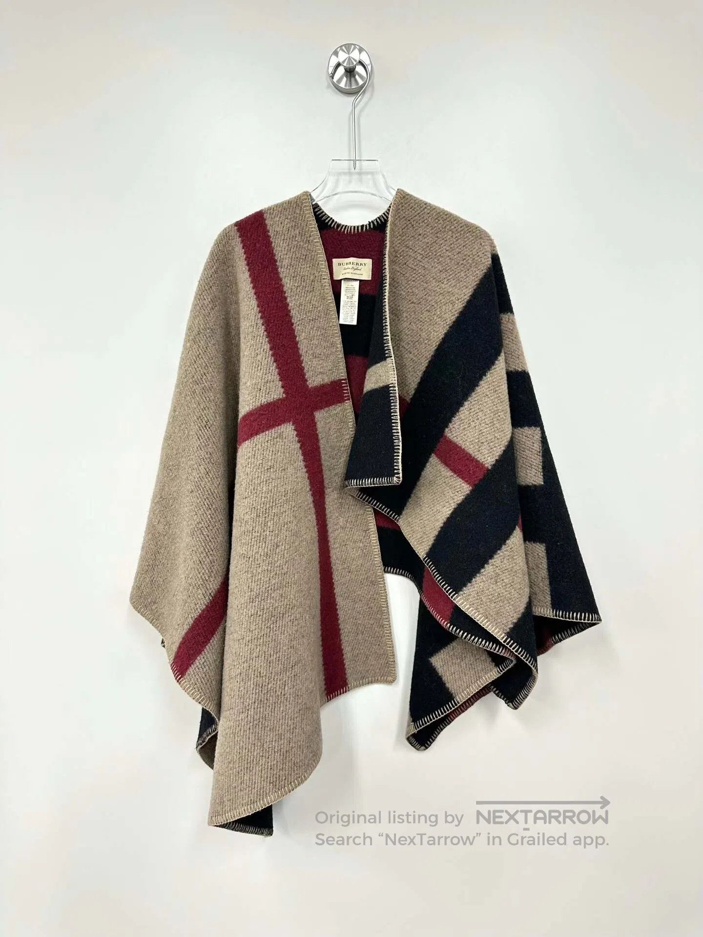 Burberry Burberry size F Double-sided plaid woolen gauze| Size S / US 4 / IT 40 - 1 Thumbnail