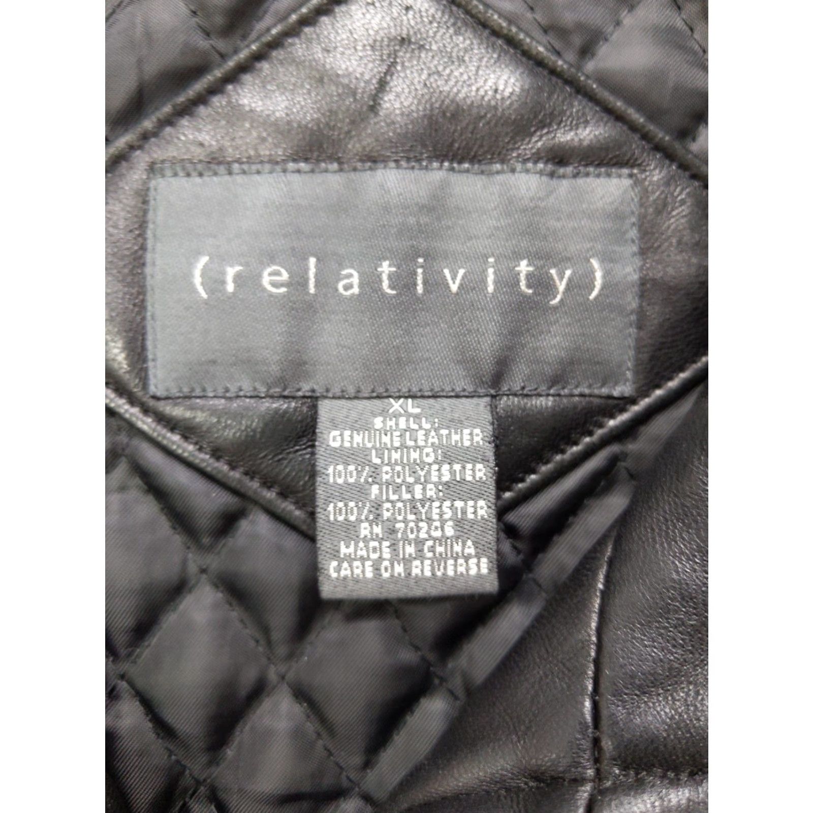 Vintage VINTAGE Relativity Jacket Mens XL Genuine Leather Full Zip Quilted Lined Coat Size US XL / EU 56 / 4 - 6 Thumbnail