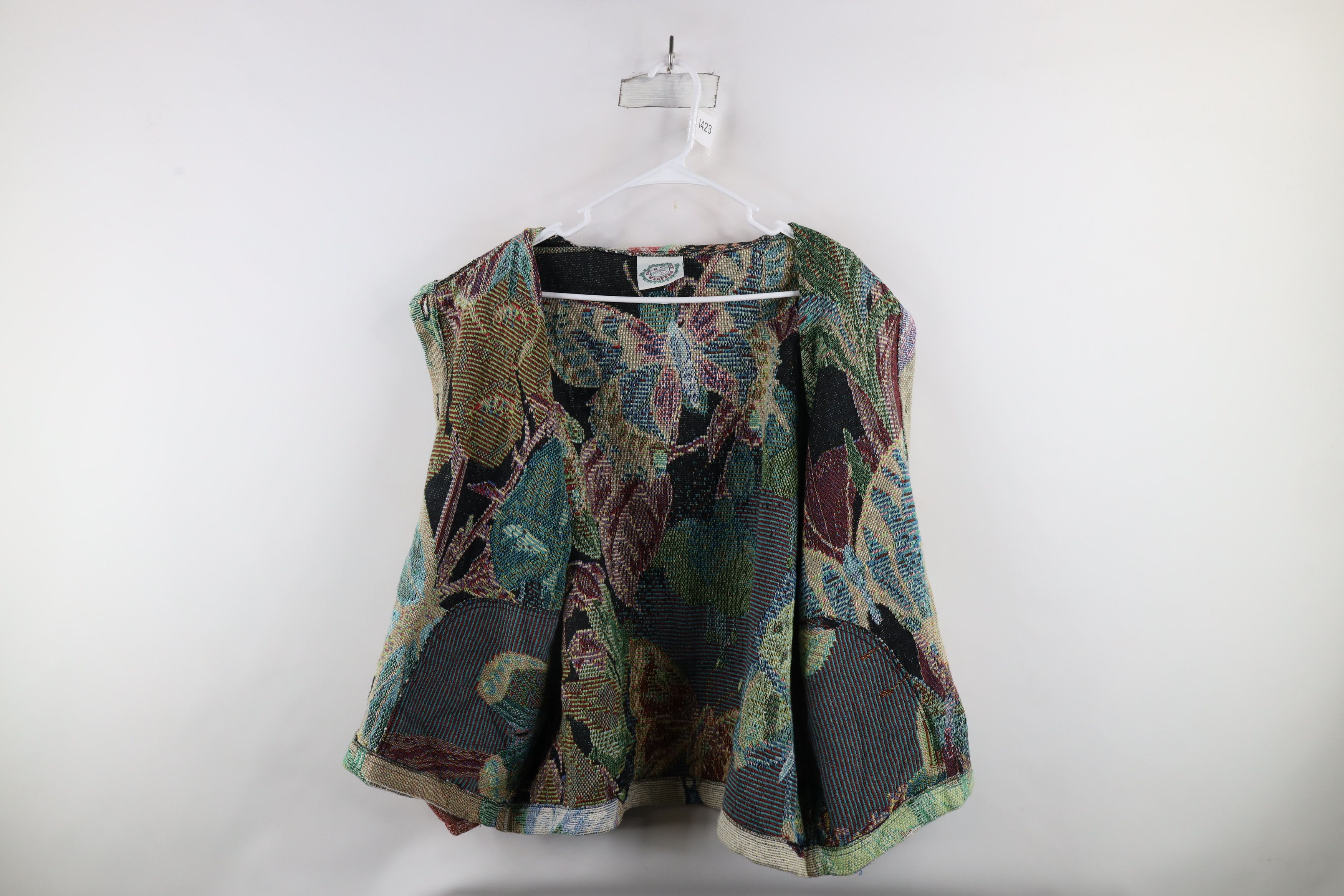 Vintage Vintage 90s Streetwear Flower Butterfly Cardigan Jacket USA Size L / US 10 / IT 46 - 12 Thumbnail