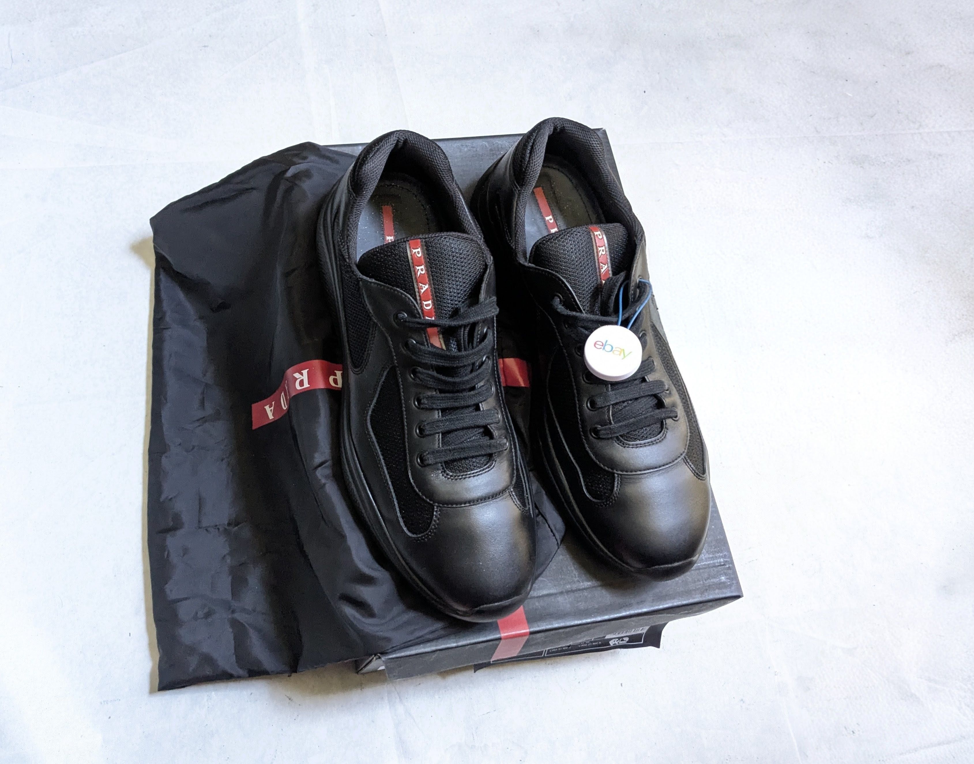 Prada Prada America's Cup Sneakers Black Red 13 Low Tops Leather Size US 13 / EU 46 - 1 Thumbnail