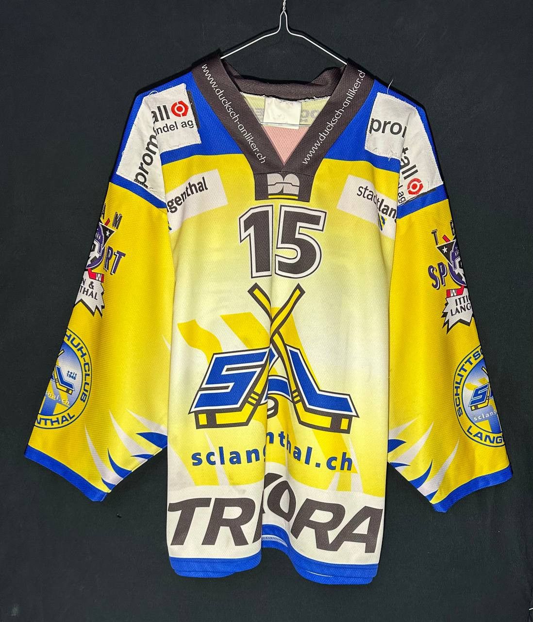 NHL SC Langenthal Switzerland Ice Hockey Shirt Jersey #15 Size US L / EU 52-54 / 3 - 1 Thumbnail