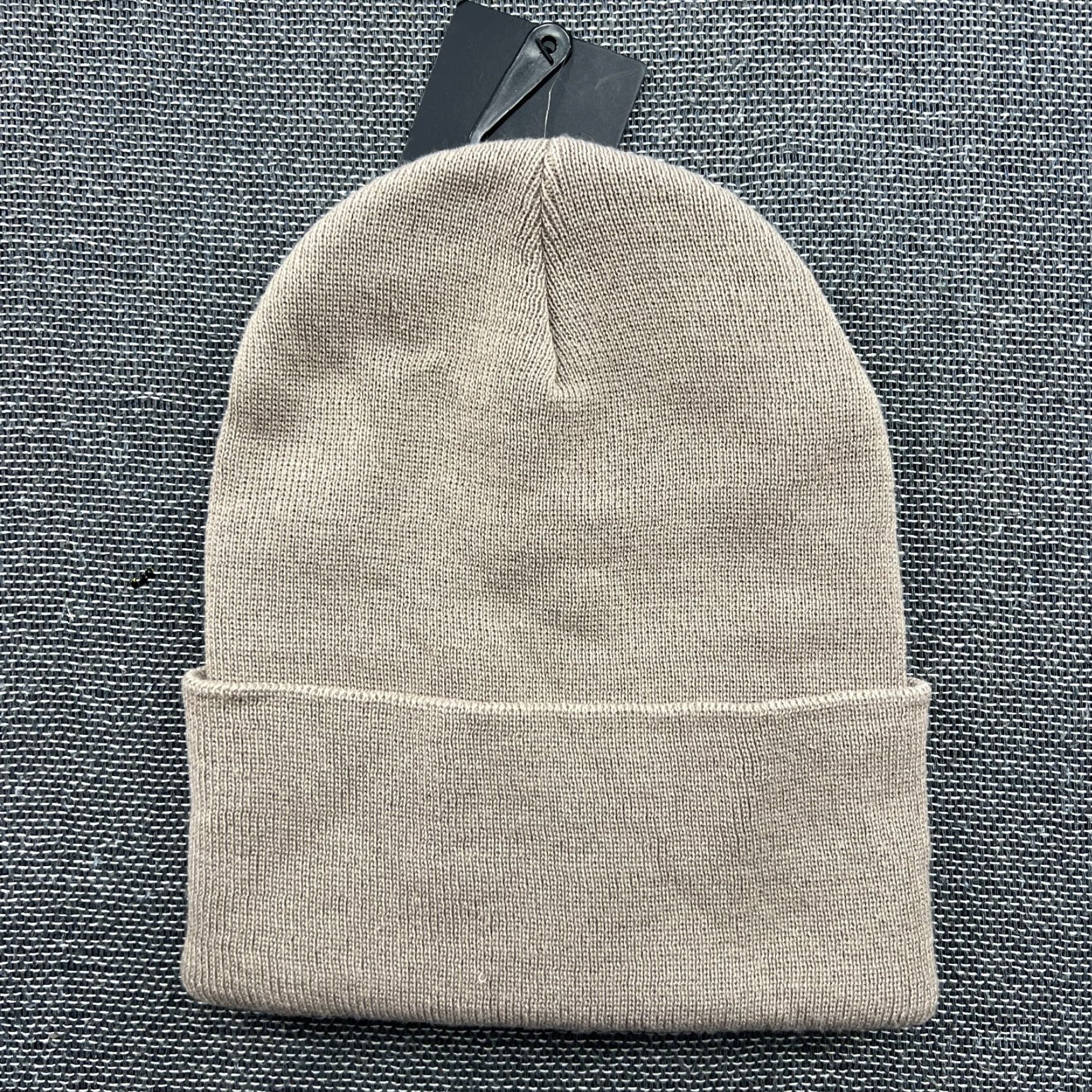 Converse Converse Beanie One Size OSFA Beige Stitch Patch Knit Unisex Adults Size ONE SIZE - 2 Thumbnail