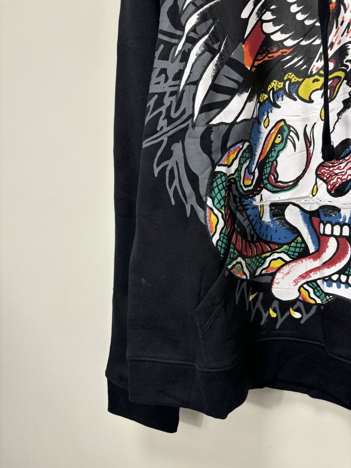 Christian Audigier Ed Hardy Y2K Eagle Skull NEW Hype Tattoo Black Hoodie Size US XL / EU 56 / 4 - 8 Thumbnail