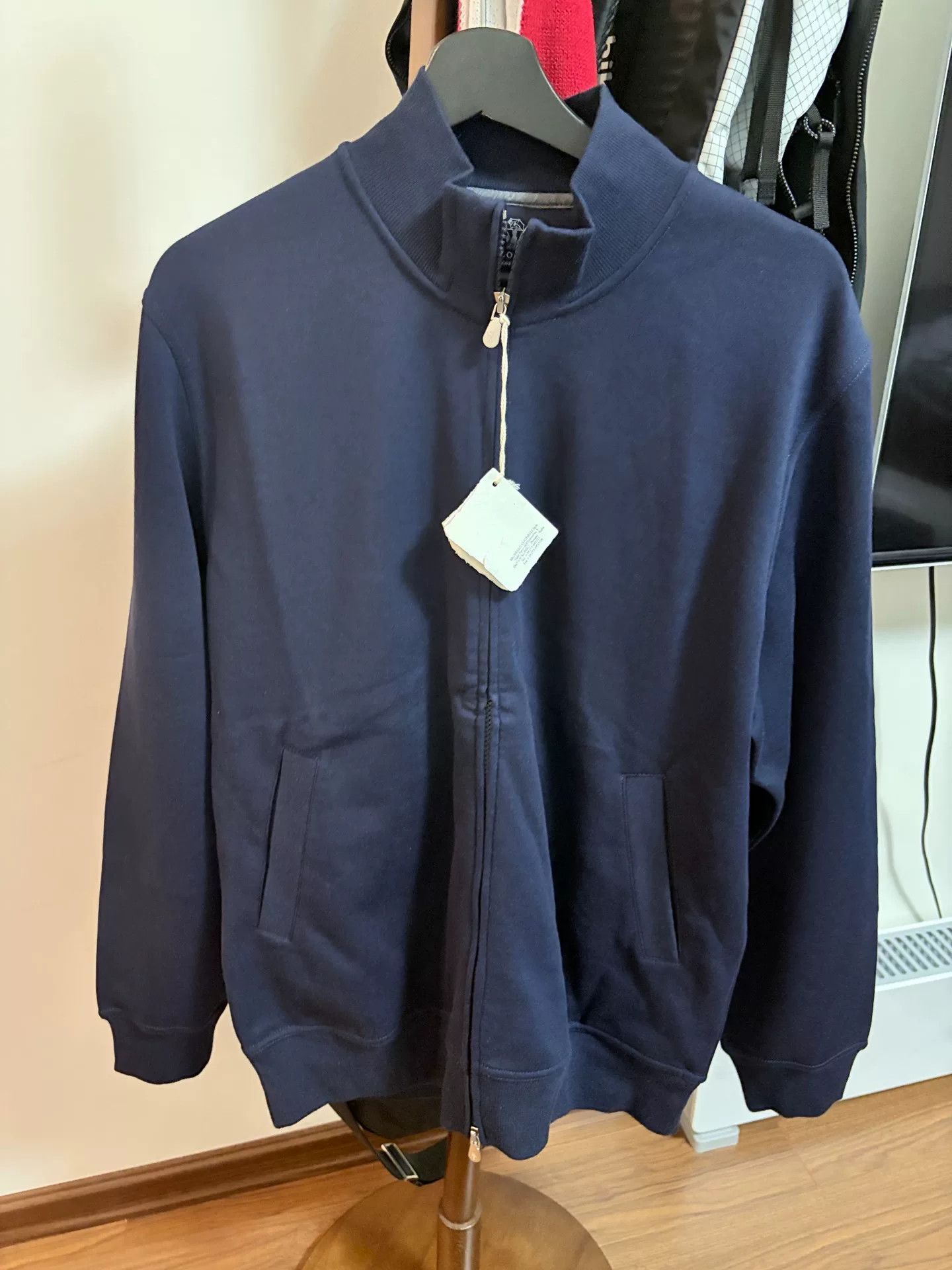 Brunello Cucinelli Brunello Cucinelli Solid Turtleneck Zip Sweater Size US L / EU 52-54 / 3 - 1 Thumbnail