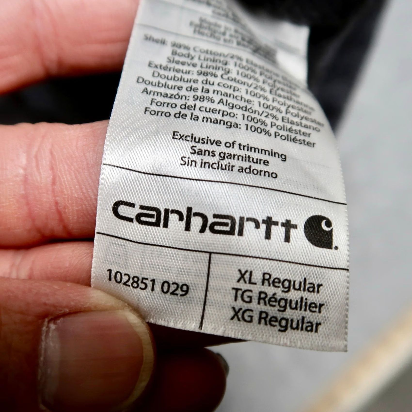 Carhartt Carhartt Fleece Lined Shirt Jacket Mens XL Gray Canvas Snap Front 102851 Size US XL / EU 56 / 4 - 7 Thumbnail