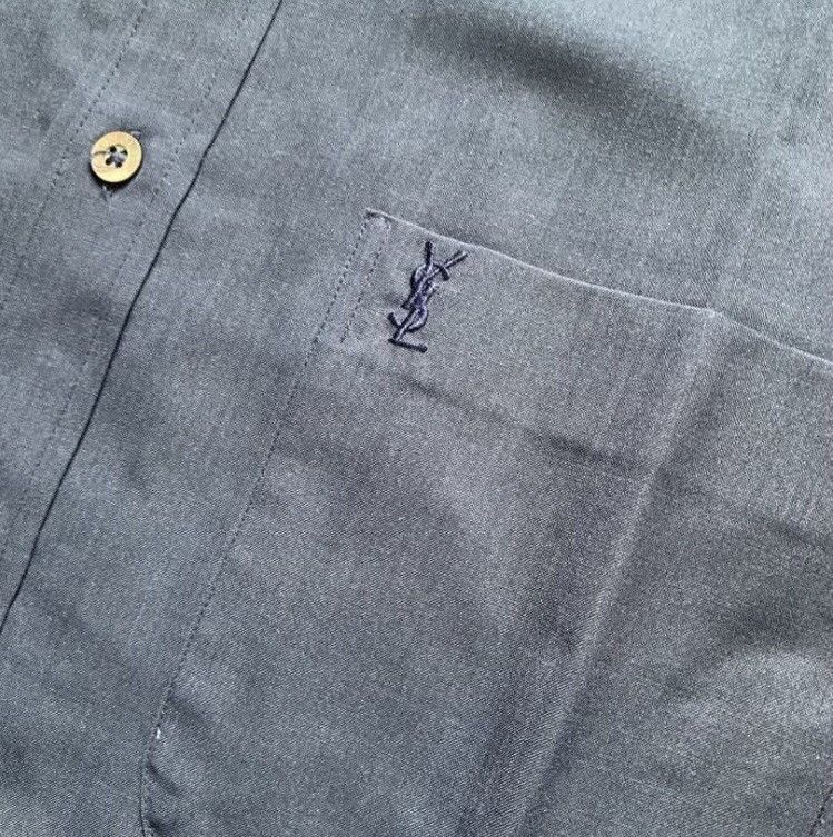 Yves Saint Laurent Yves Saint Laurent Pour Homme Black Shirt Size US L / EU 52-54 / 3 - 3 Thumbnail