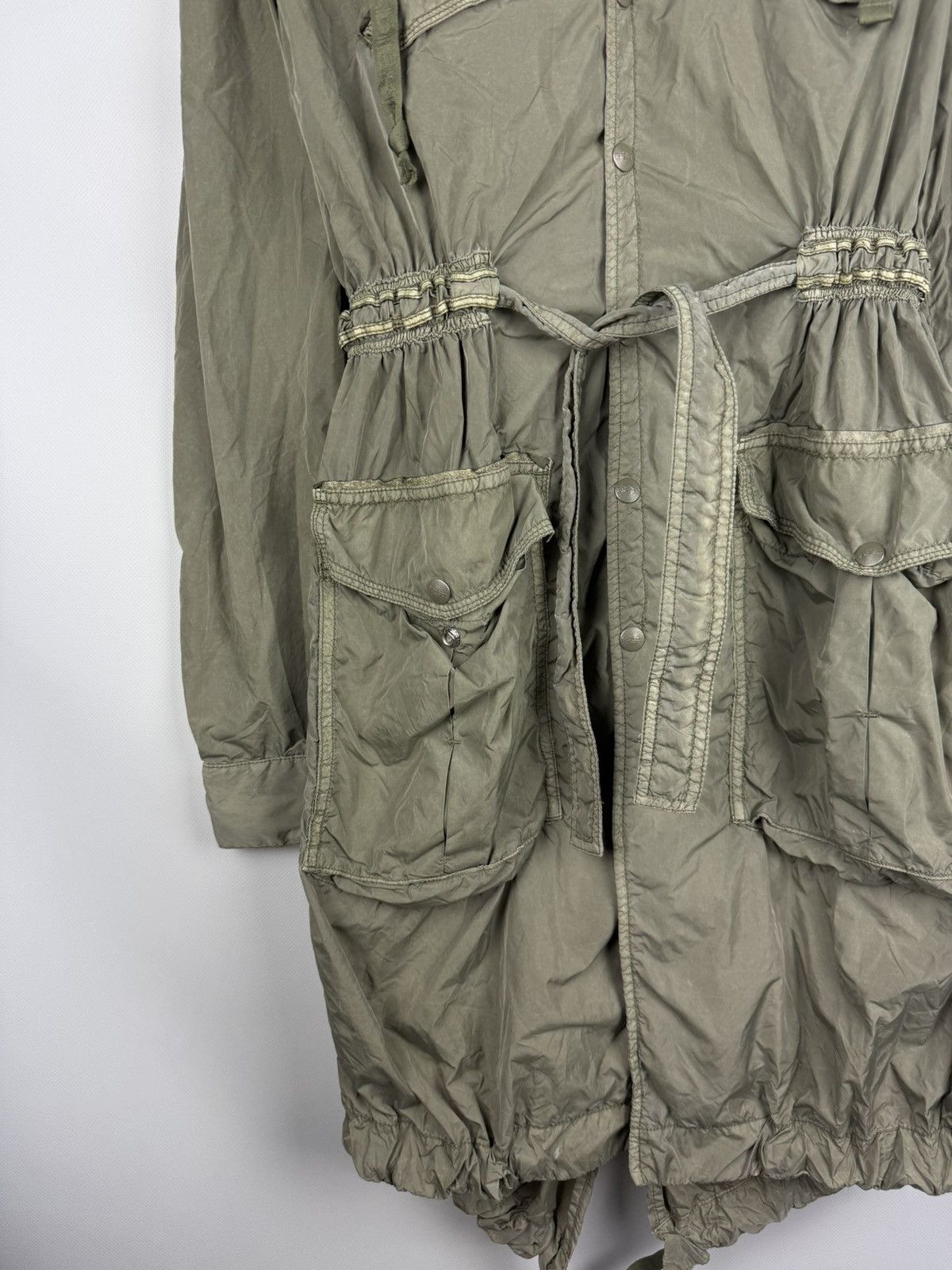 Diesel × Vintage Diesel Vintage Y2K Ladies Nylon Fishtail Hooded Parka Jacket Size M / US 6-8 / IT 42-44 - 5 Thumbnail