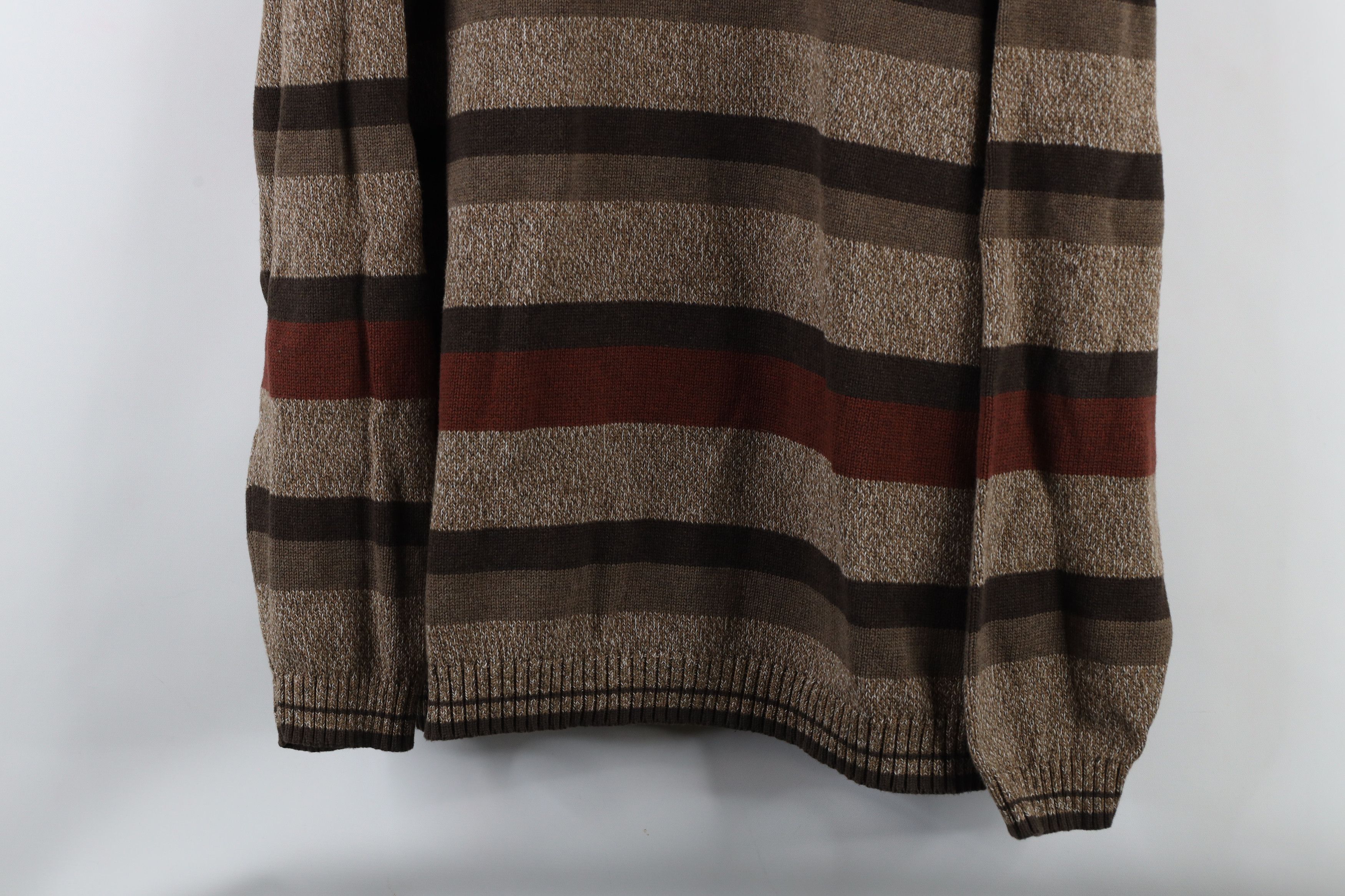Eddie Bauer × Vintage Vintage 90s Eddie Bauer Block Cotton Knit Crewneck Sweater Size US L / EU 52-54 / 3 - 3 Thumbnail