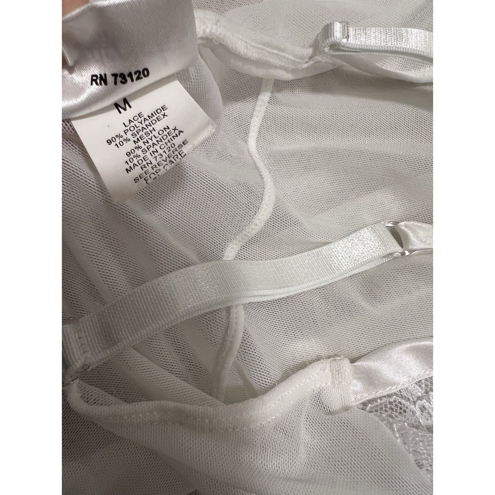 & Other Stories Fredericks Of Hollywood White Babydoll Rhinestones M A003124 Size ONE SIZE - 7 Thumbnail
