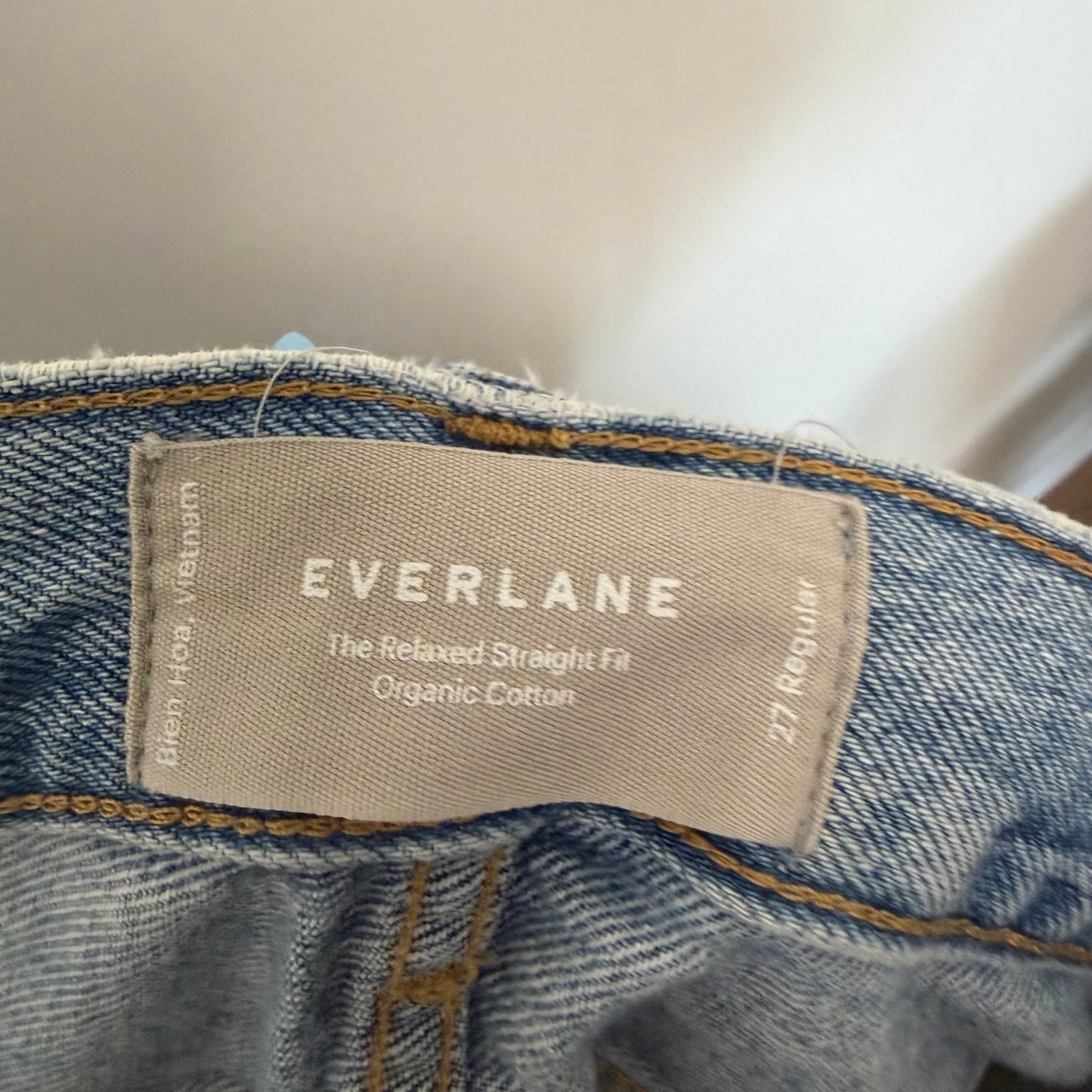 Everlane Everlane The Relaxed Straight Fit Organic Cotton Jeans Sz 27 Size 27" / US 4 / IT 40 - 2 Thumbnail