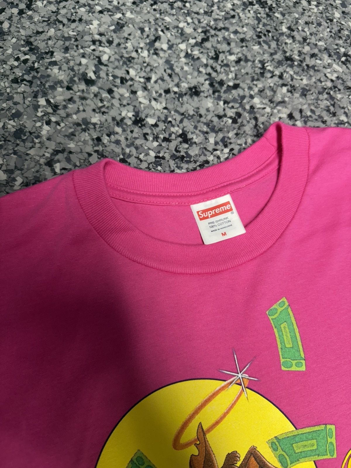 Supreme Supreme All Dogs Go To Heaven Tee Fuchsia Size US M / EU 48-50 / 2 - 3 Thumbnail