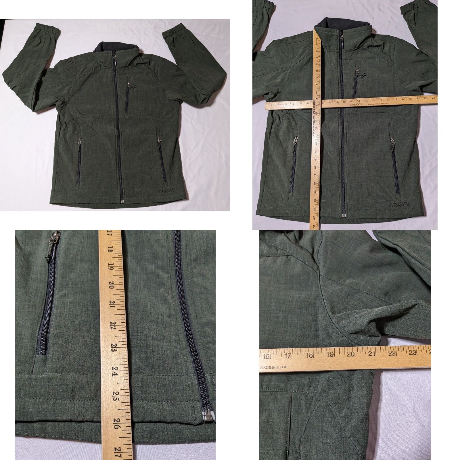 Black Diamond BLACK DIAMOND DOUBLE DIAMOND Men Small Green Full Zip Soft Shell Fleece Lined Jacket EUC Size US S / EU 44-46 / 1 - 8 Thumbnail