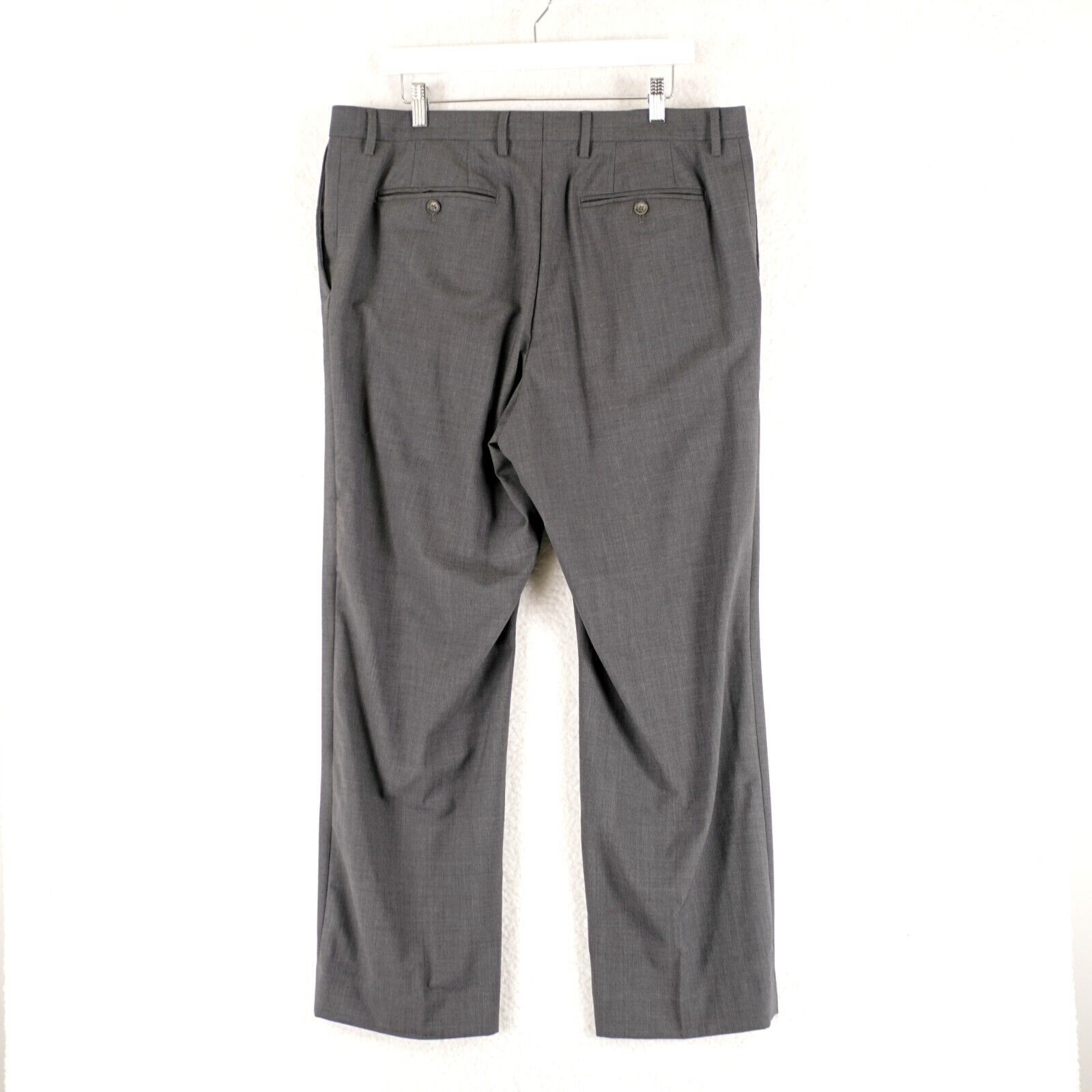 Banana Republic Banana Republic Gray Wool Classic Fit Flat Front Mid Rise Dr Size 36R - 5 Thumbnail