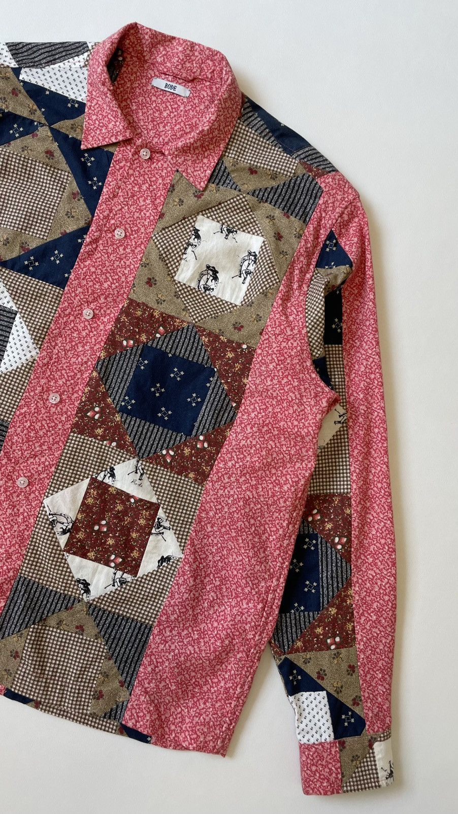 Bode Patch Work Quilt Patterned Boxy Shirt Size US L / EU 52-54 / 3 - 7 Thumbnail