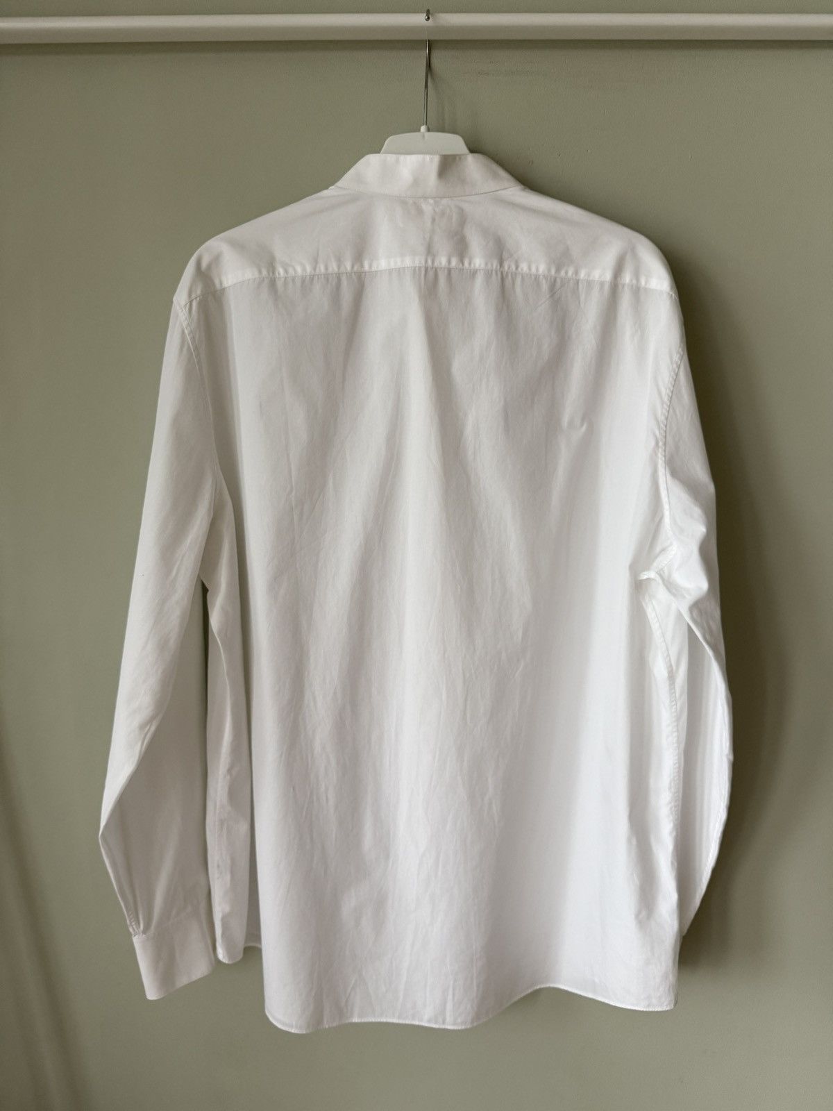 Celine Celine blade mandarin stand up collar white poplin shirt Size US XL / EU 56 / 4 - 2 Thumbnail