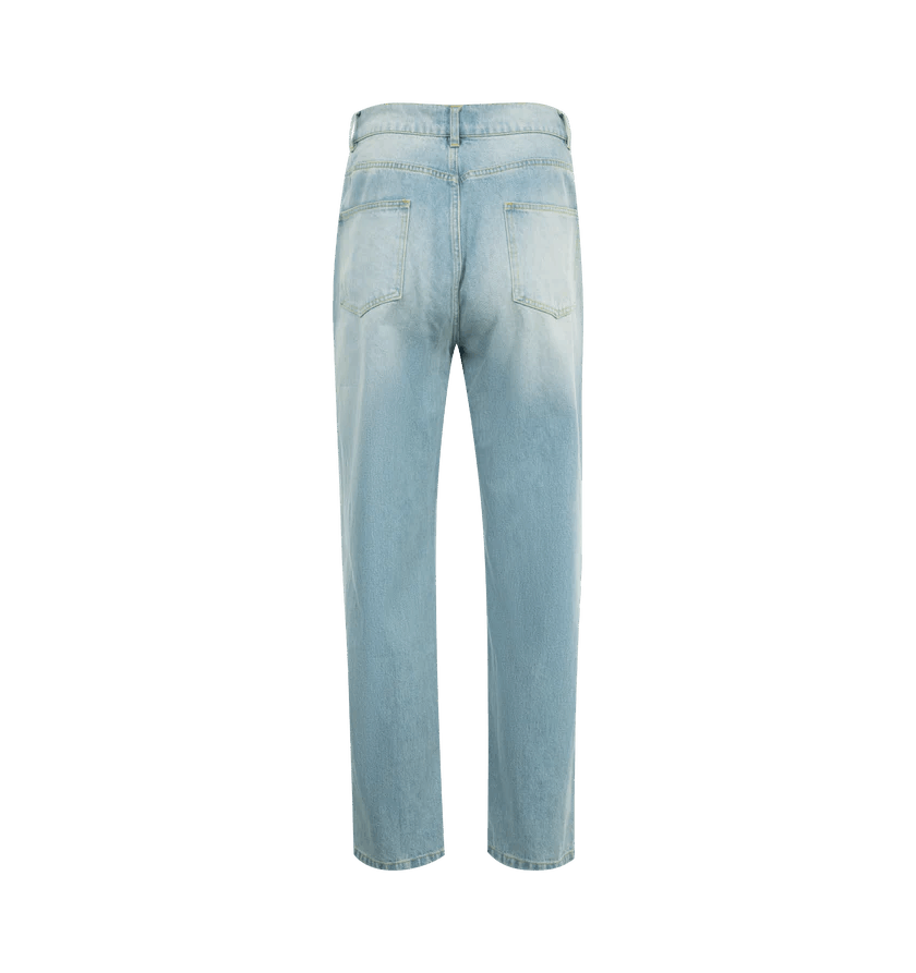 Sinclair Global o1h1sh10525 Country Patched Denim Jeans in Washed Blue Size US 34 / EU 50 - 2 Thumbnail