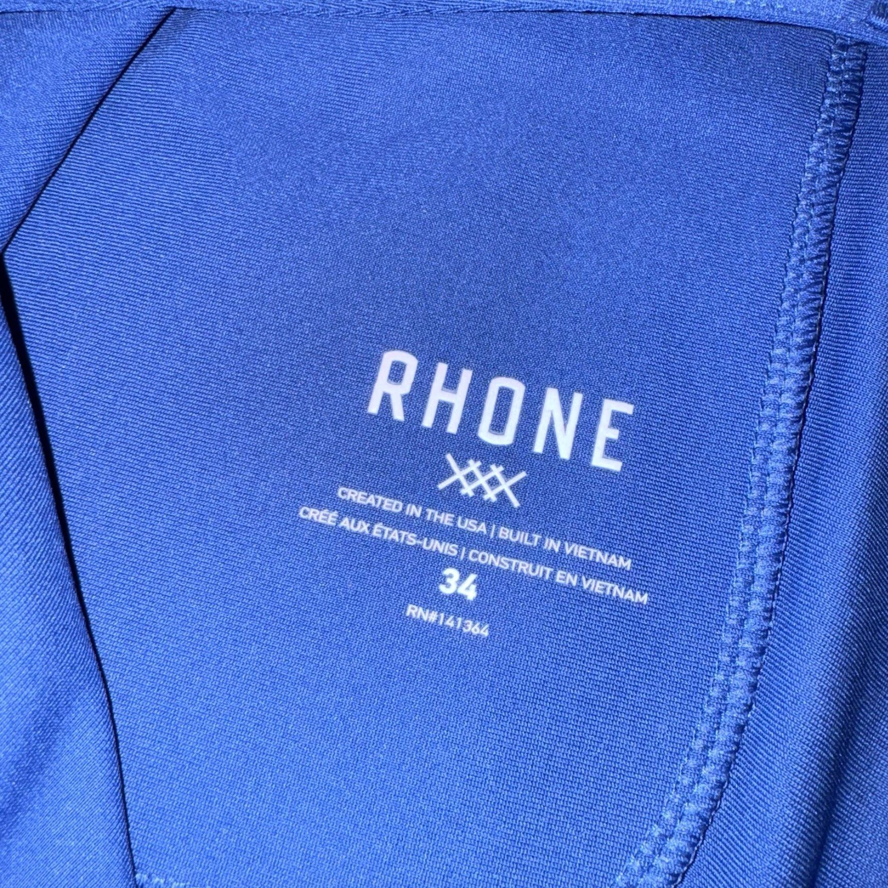 Rhone Rhone Shorts Mens 34 Performance Lightweight Golf Zip Pocket Caliber Chino Breathable Quick Dry Pockets 100273 Blue Size US 34 / EU 50 - 4 Thumbnail