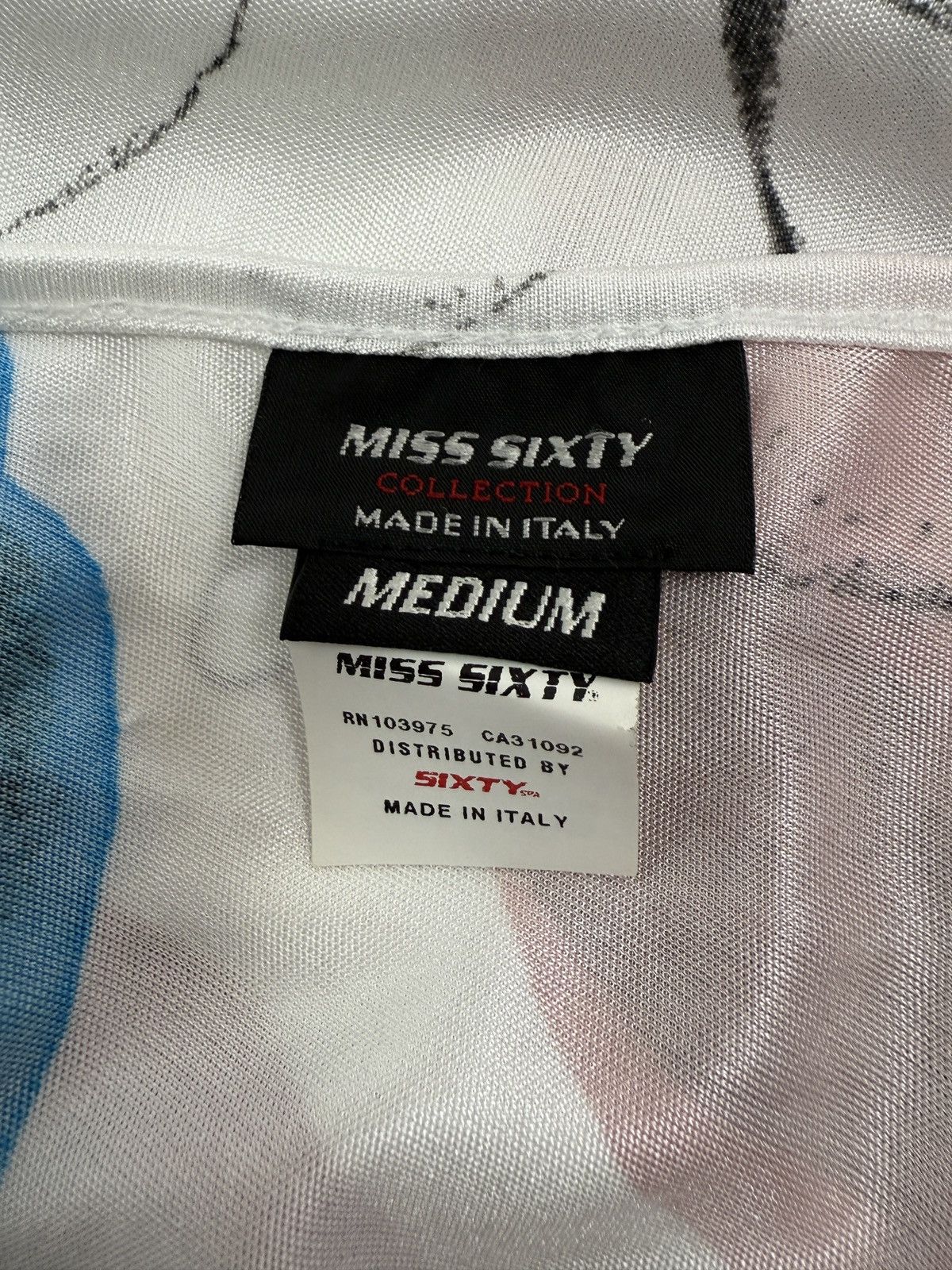Miss Sixty Y2K Miss Sixty One Open Shoulder Floral Mini Dress M Size M / US 6-8 / IT 42-44 - 6 Thumbnail