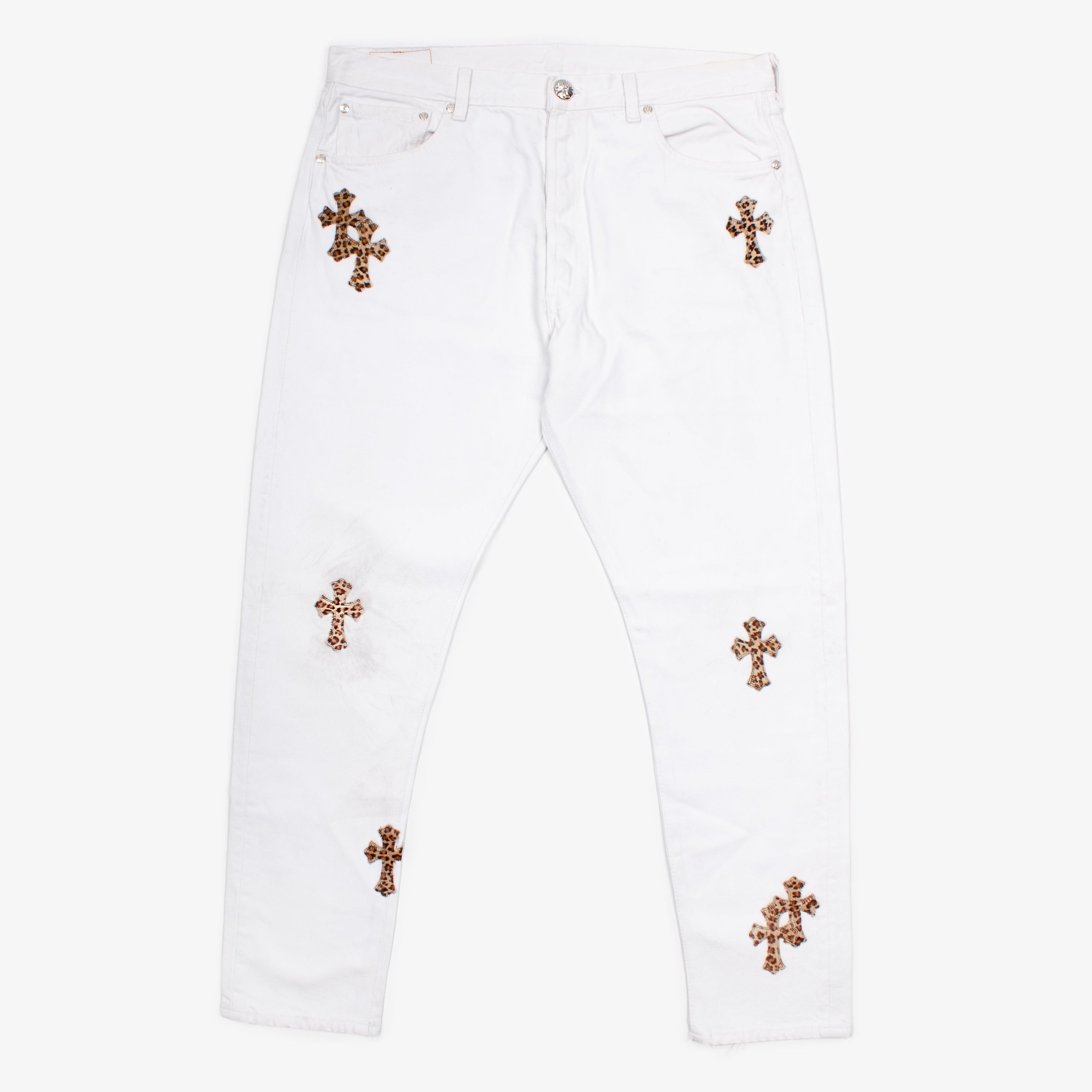 Chrome Hearts CHROME HEARTS LEOPARD CROSS PATCH DENIM JEANS Size US 34 / EU 50 - 2 Thumbnail