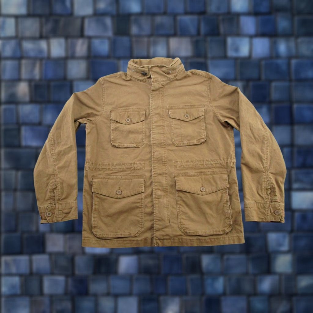 Old Navy Old Navy Mens Full Zip Packable Hood Canvas Jacket Mens SZ L Utility Army Heavy Jacket Mens L Beige Army Size US L / EU 52-54 / 3 - 1 Thumbnail