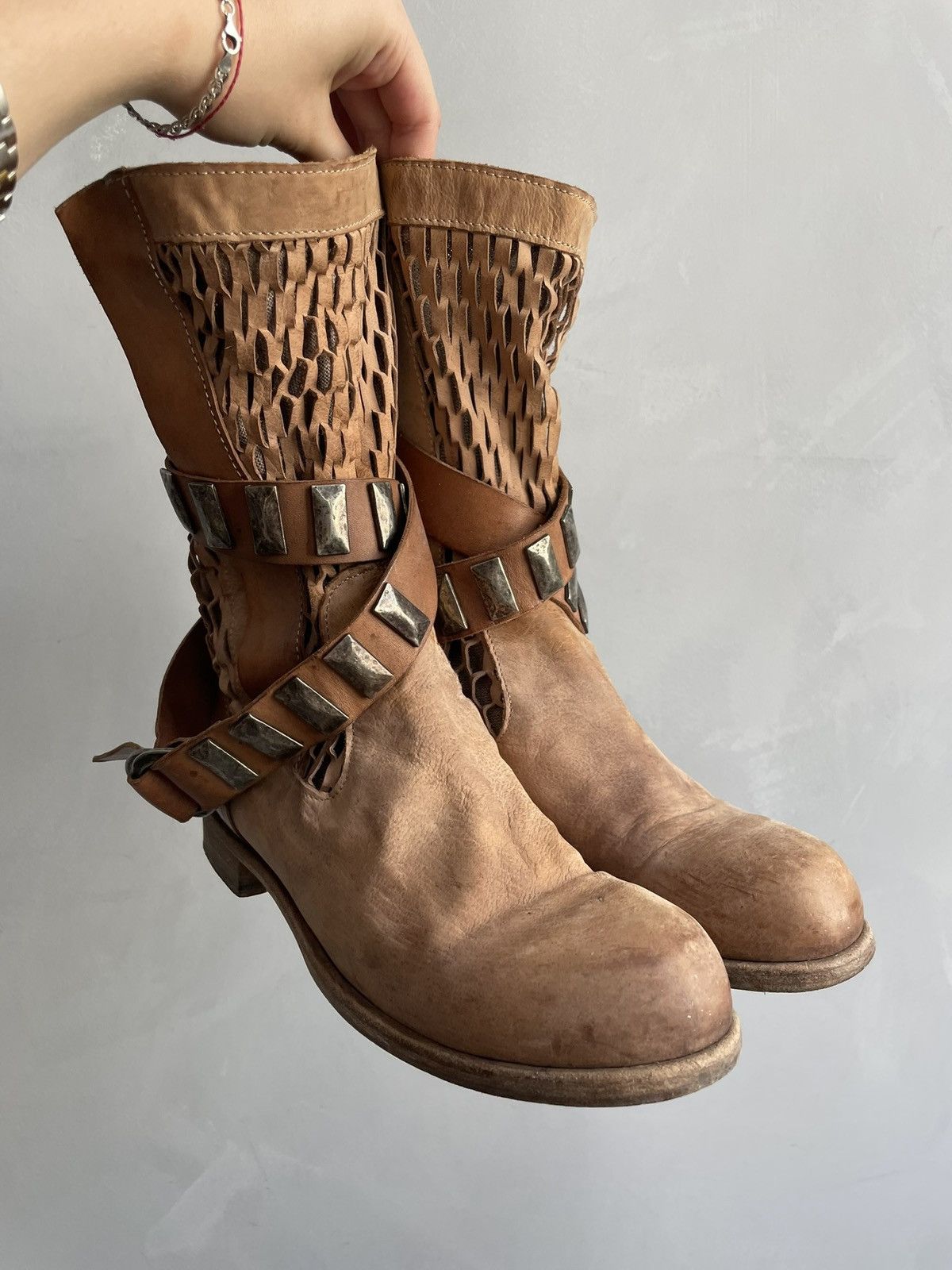 A.S.98 Tornado japanese Avant garde Bikkembergs style boots 90s Size US 7.5 / EU 40-41 - 12 Thumbnail