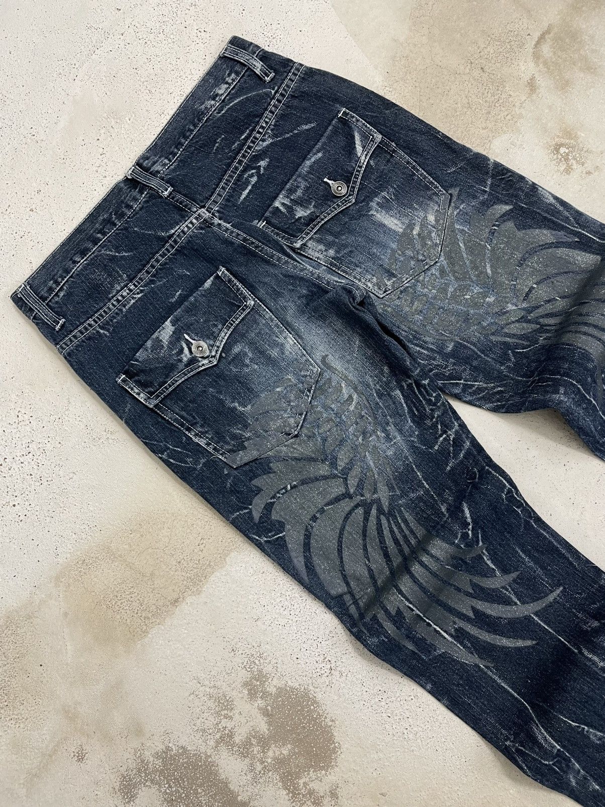 Hysteric Glamour Vintage 90’s Japan Nylaus Clothing Wing Distressed Denim Size US 29 - 10 Thumbnail