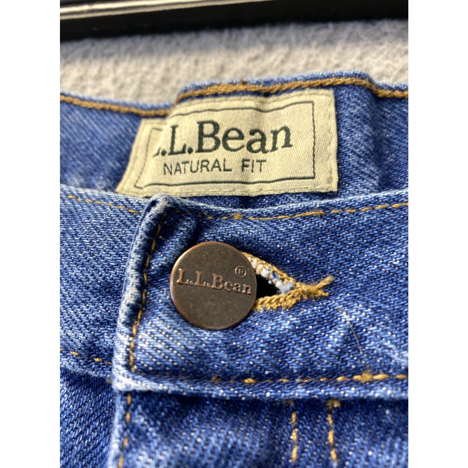 Vintage LL Bean Jeans Adult 40x30 Denim Blue Cotton Regular Mens Size US 40 / EU 56 - 3 Thumbnail