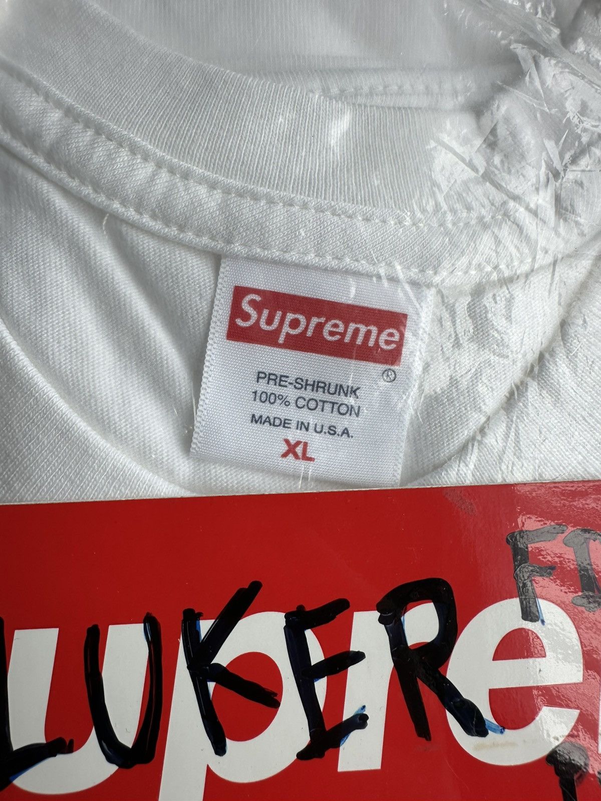 Supreme Supreme Cross Box Logo Tee White XL Size US XL / EU 56 / 4 - 4 Thumbnail