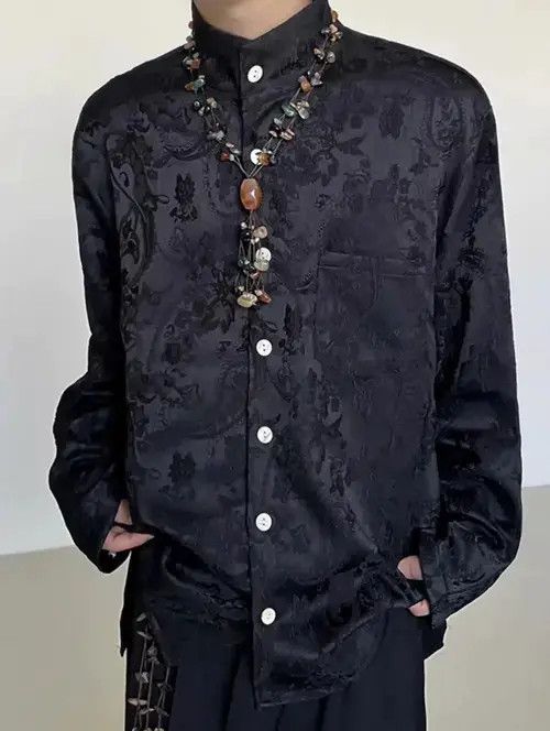 VIBE Retro fashion paisley jacquard button up shirt Size US M / EU 48-50 / 2 - 6 Thumbnail