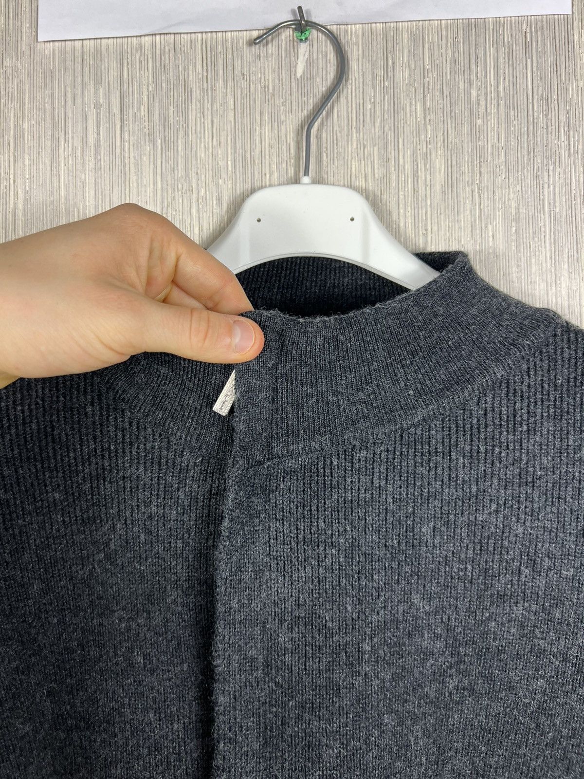 Versace Vintage Versace classic v2 asymmetric zip wool knit sweater Size US L / EU 52-54 / 3 - 10 Thumbnail