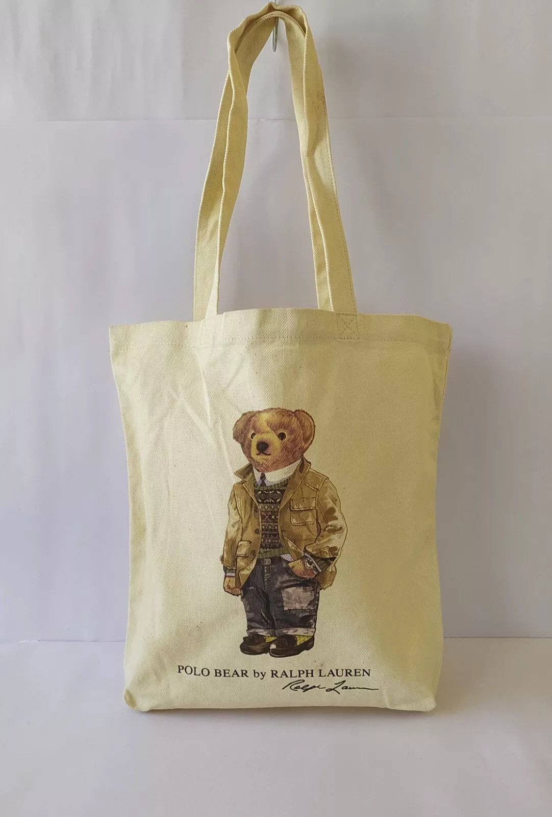 Polo Ralph Lauren Polo Bear Cotton Canvas Tote Bag IFD 8037