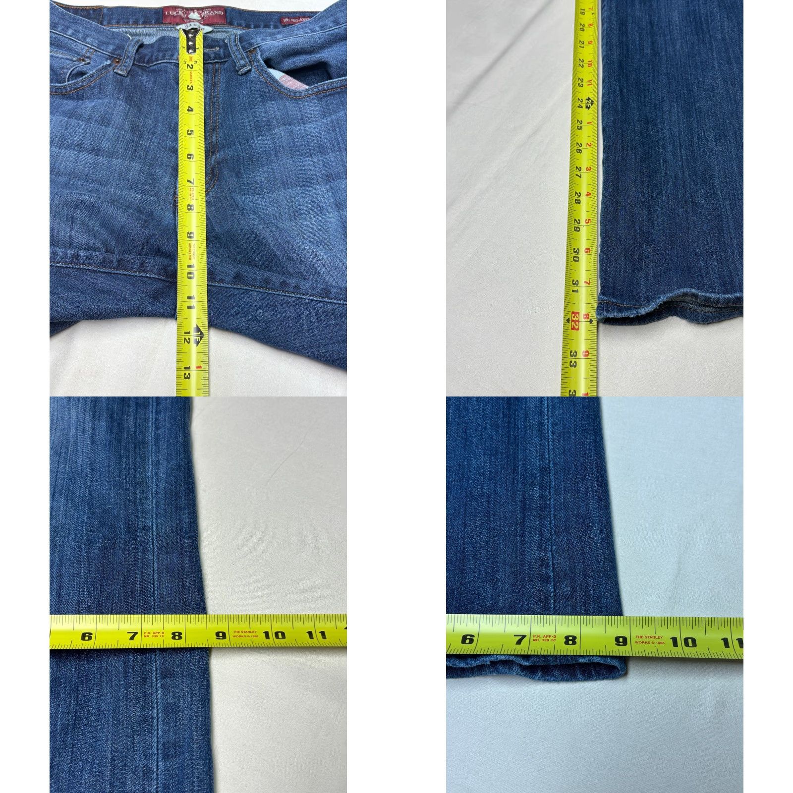 Lucky Brand Lucky Brand 181 Relaxed Straight Jeans Blue Denim 31x32 Medium Wash Mens Jeans Size US 31 - 9 Thumbnail