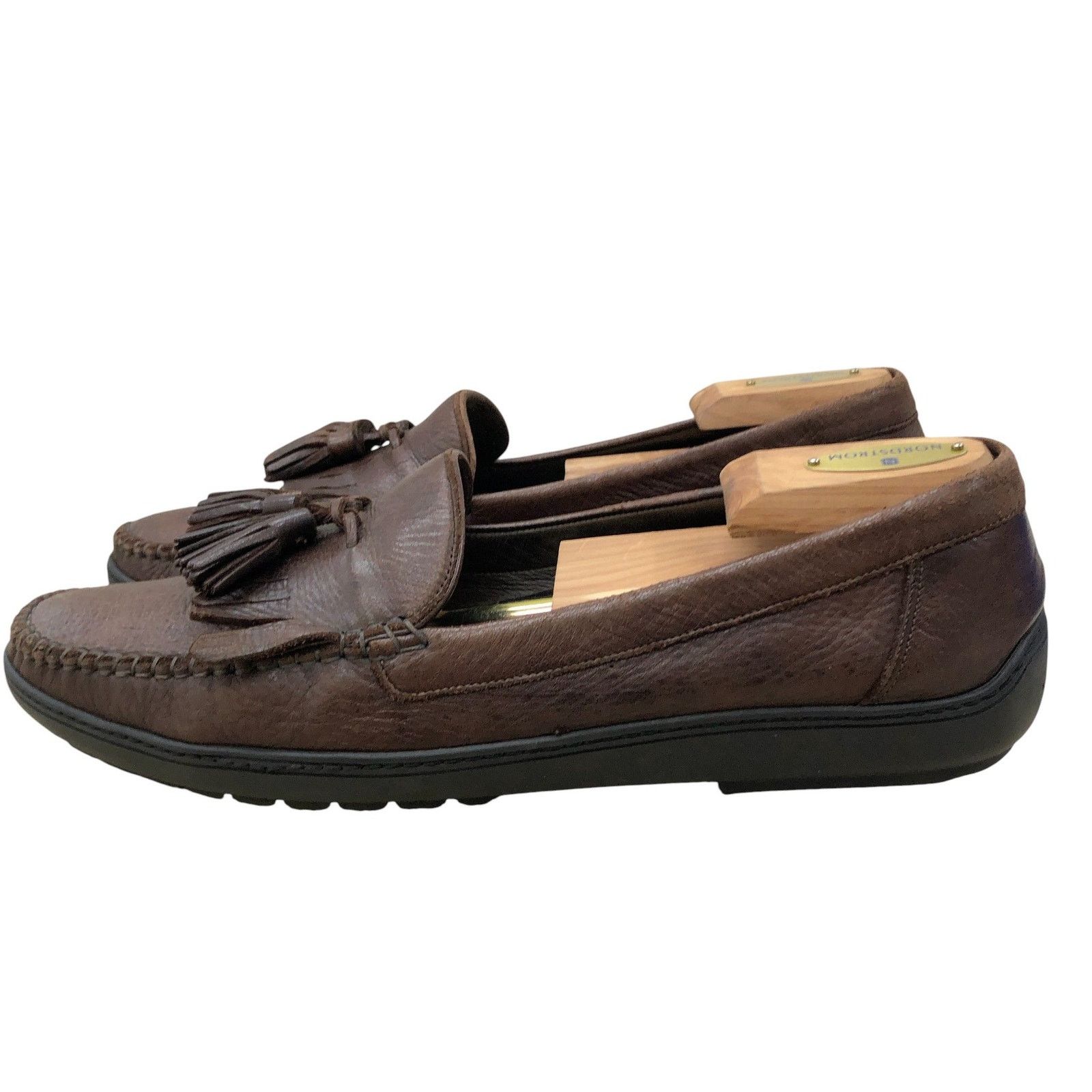 Bragano Bragano Loafers 11.5M Brown Leather Tassel Kiltie Moccasin Size US 11.5 / EU 44-45 - 5 Thumbnail