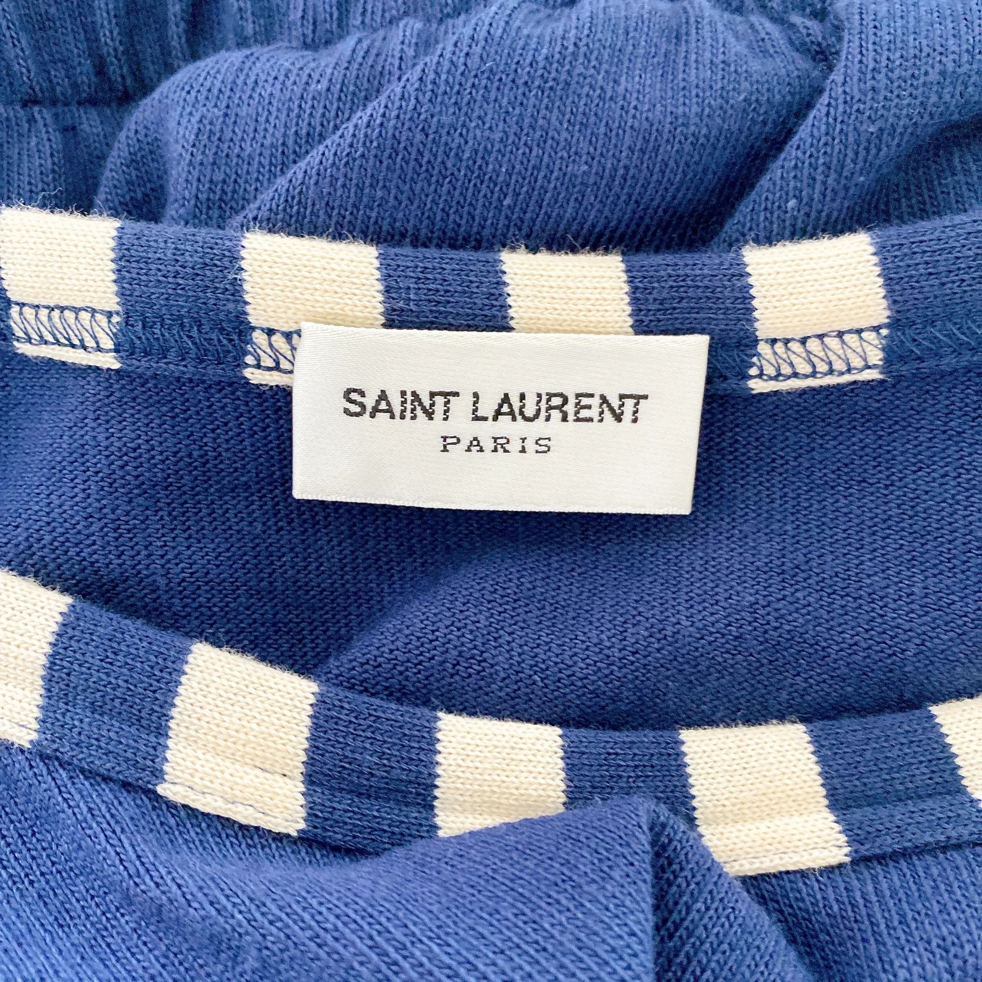 Saint Laurent Paris Saint Laurent Women's Blue T-shirt XS Size XS / US 0-2 / IT 36-38 - 7 Thumbnail