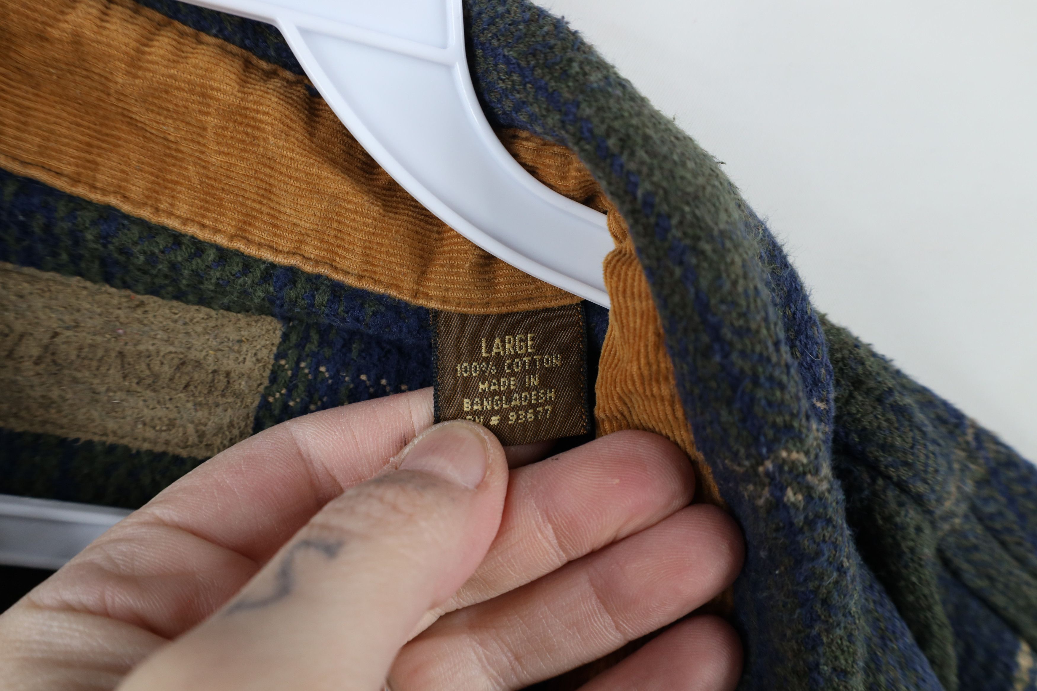 Vintage Vintage 90s Streetwear Heavyweight Button Shirt Plaid Size US L / EU 52-54 / 3 - 9 Thumbnail