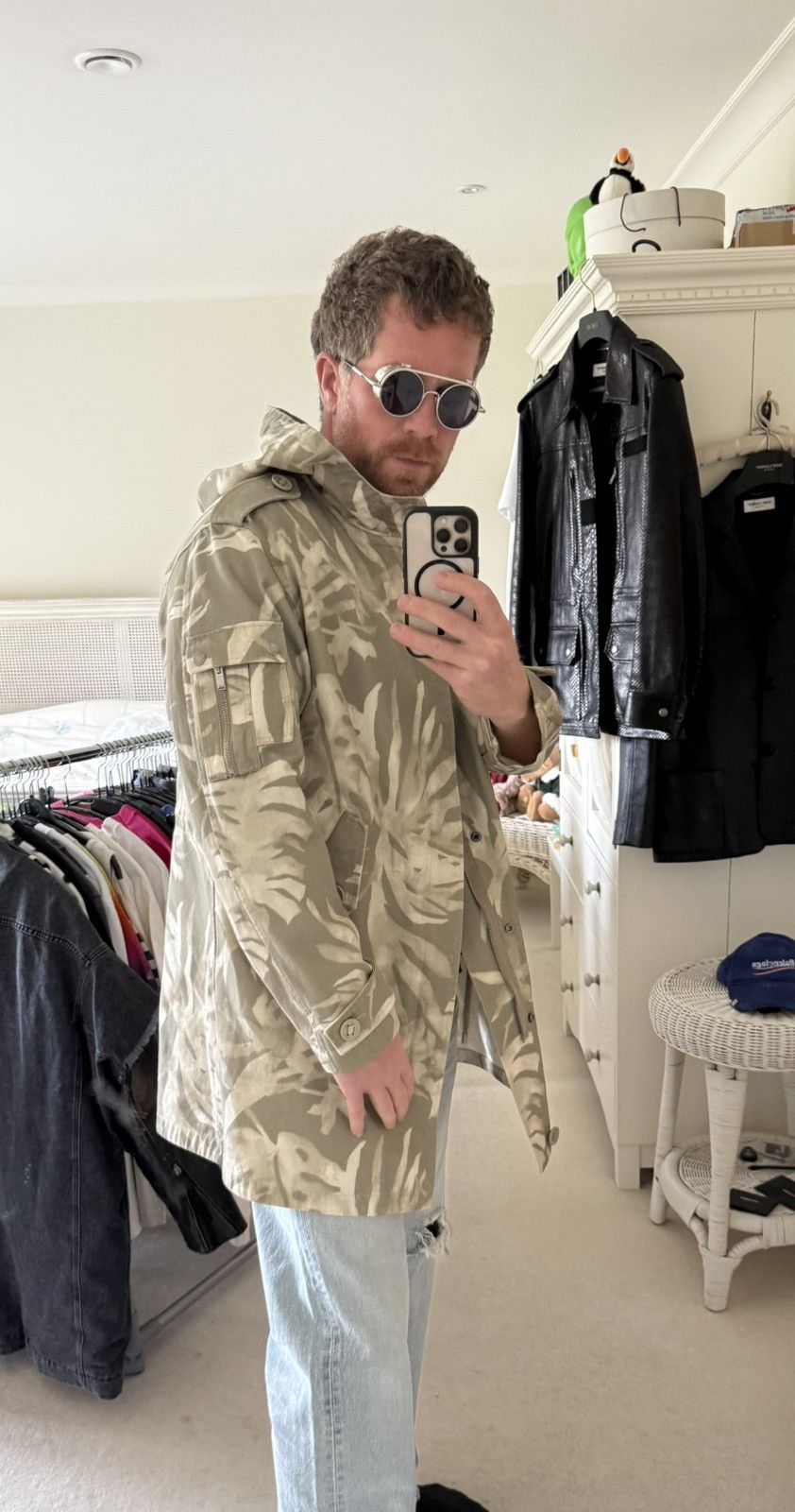 Saint Laurent Paris SS21 Saint Laurent palm tree parka jacket rocket 50 grail Size US M / EU 48-50 / 2 - 9 Thumbnail