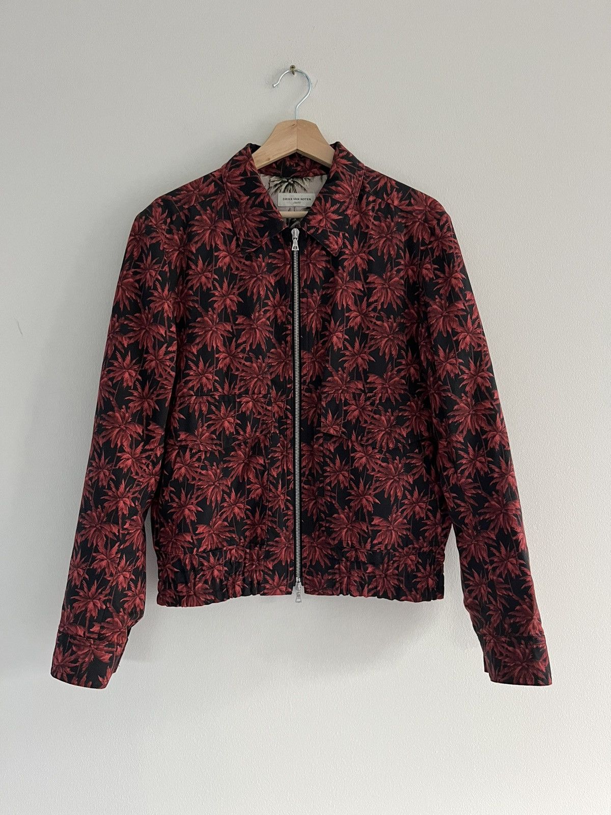 image of Dries Van Noten - Palm Jacket in Red, Men's (Size Medium)