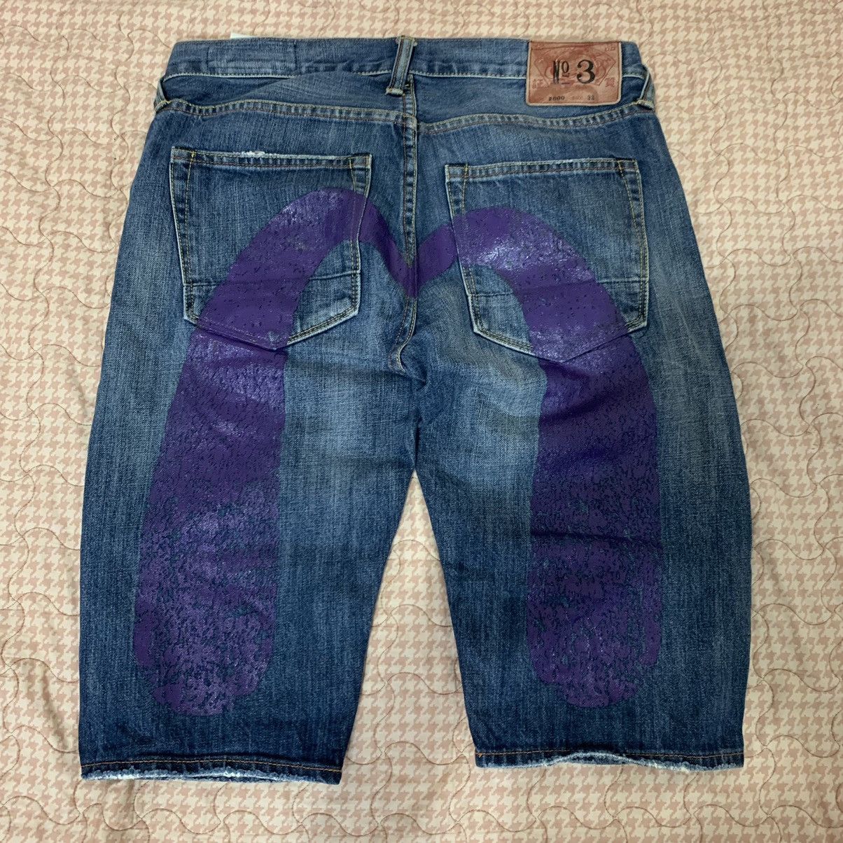 Evisu Rare Vintage Evisu Purple Daicock Selvedge Jorts Pants Size US 32 / EU 48 - 1 Thumbnail
