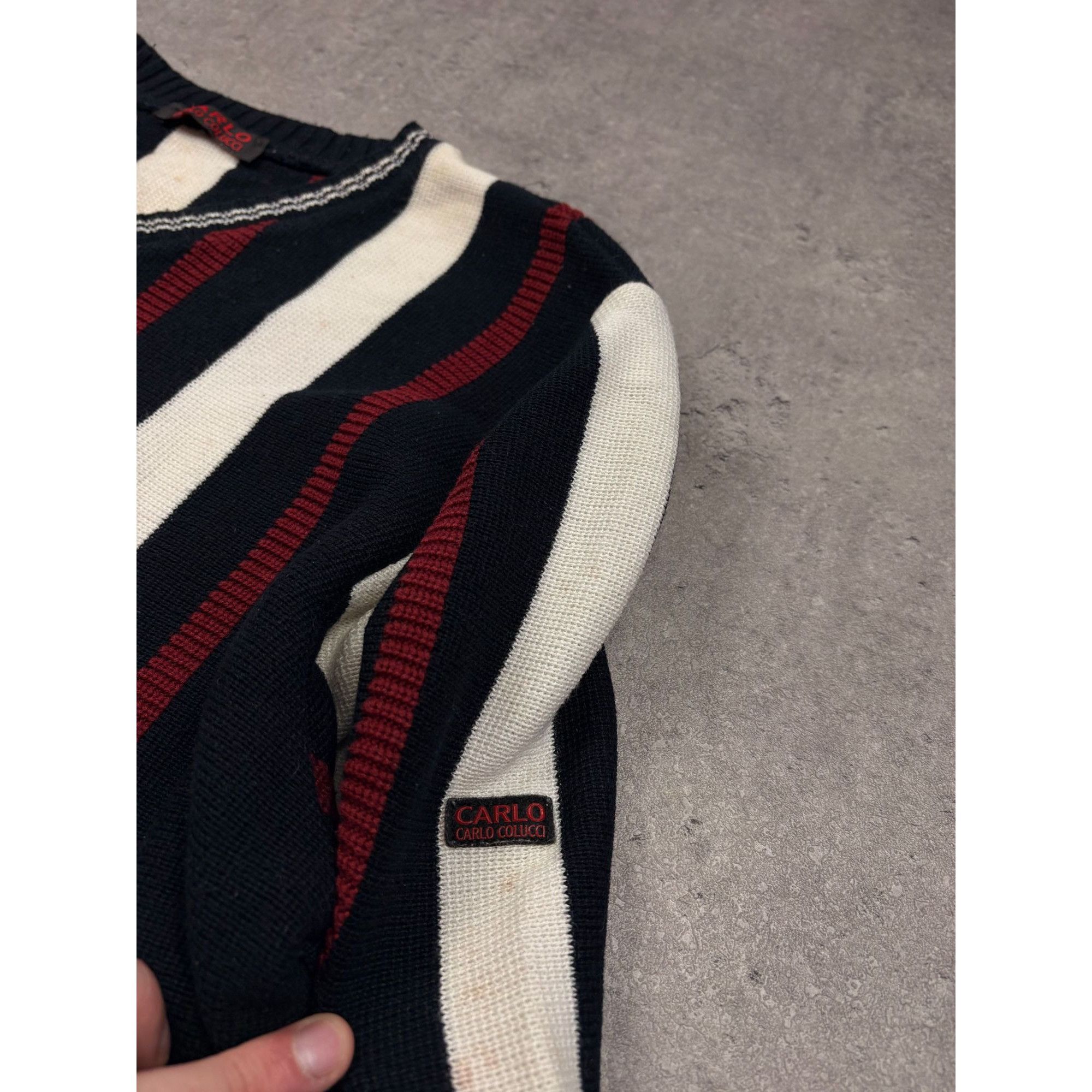 Carlo Colucci Vintage Carlo Colucci Vertical Stripe Sweater y2k STREETWEAR Size US XXL / EU 58 / 5 - 7 Thumbnail