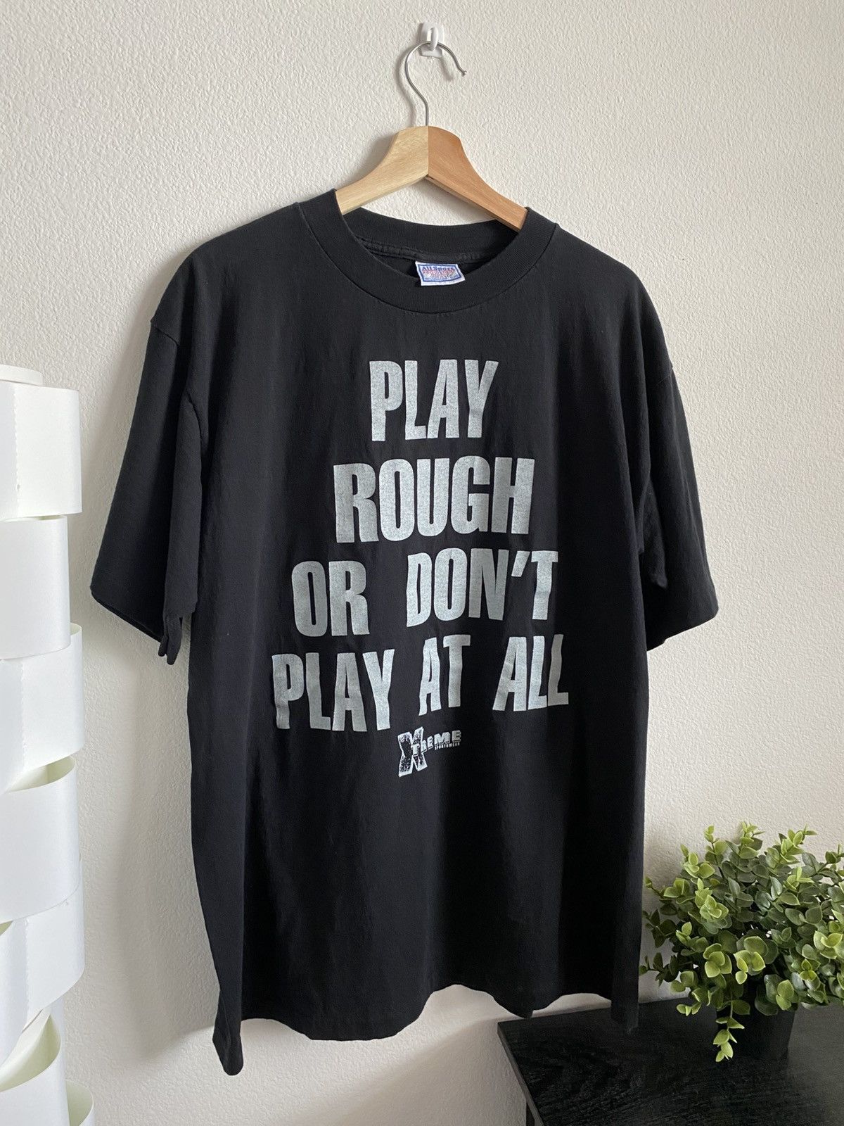 Vintage Vintage Xtreme Sports Play Rough Word Tee Size US XL / EU 56 / 4 - 2 Thumbnail
